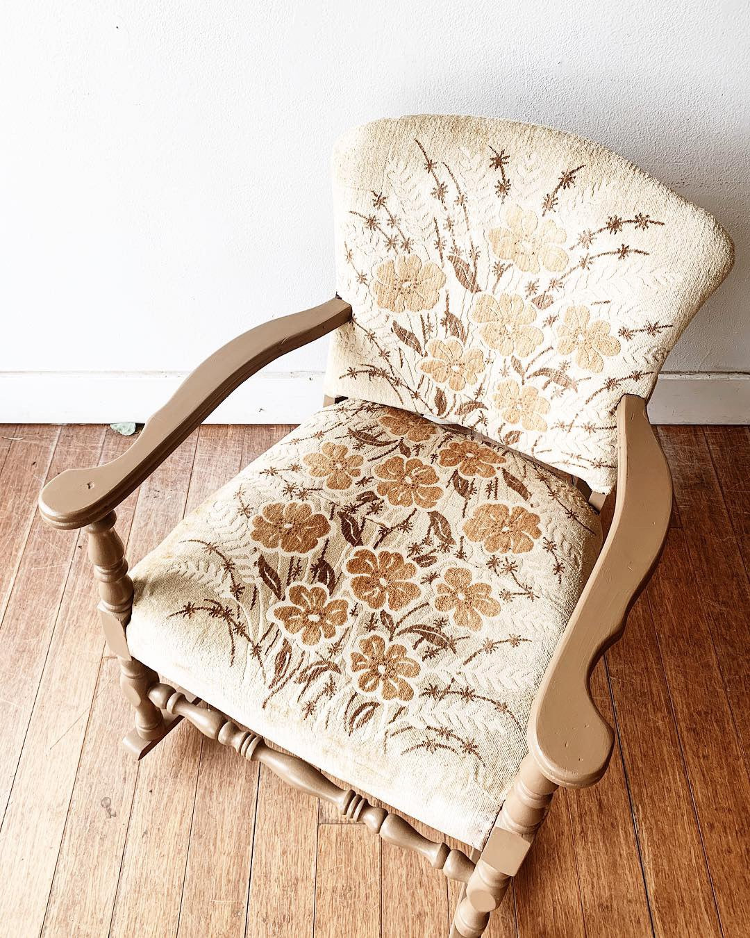 Antique Upholstered Rocker