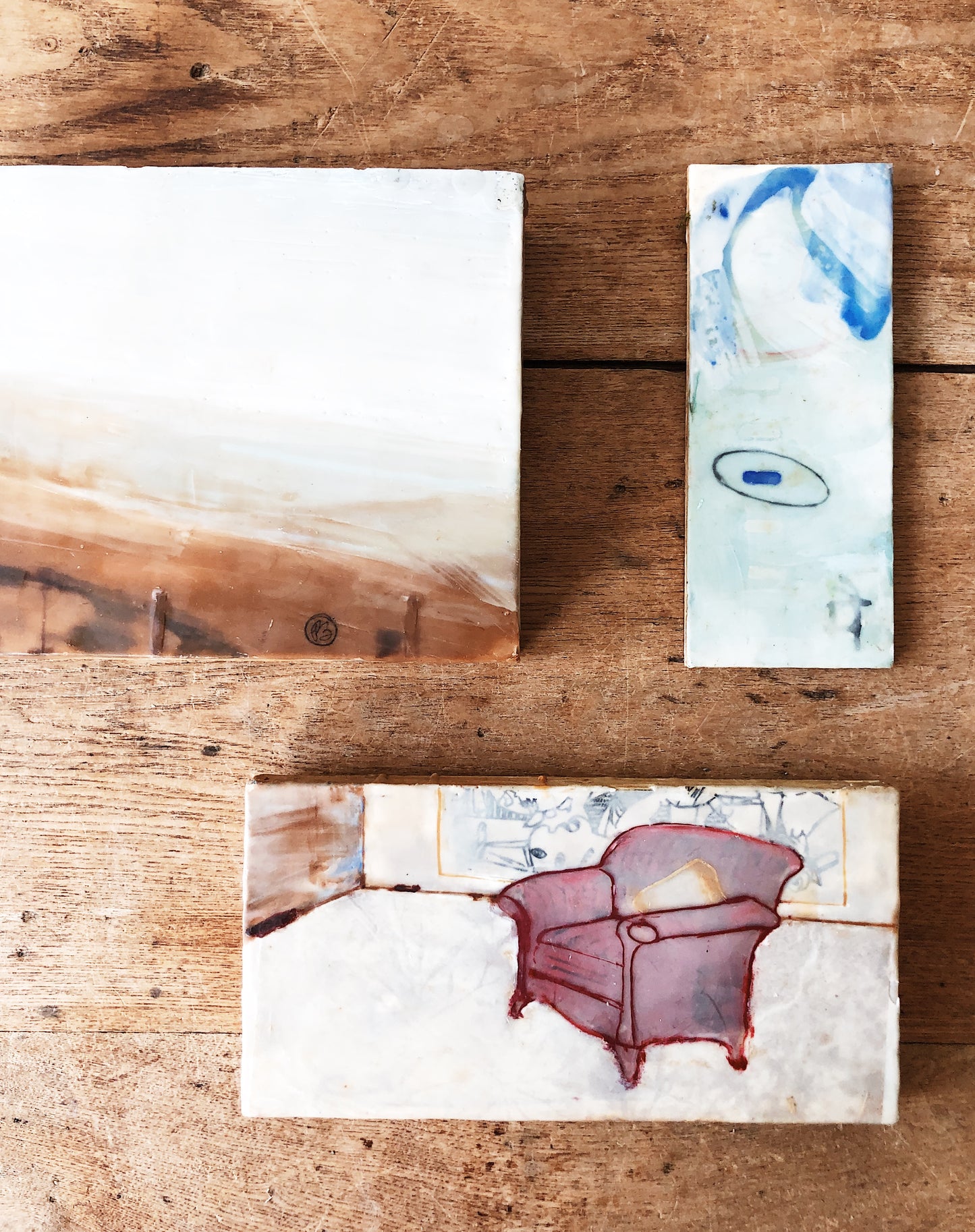 Original Encaustic Landscape Mini Painting