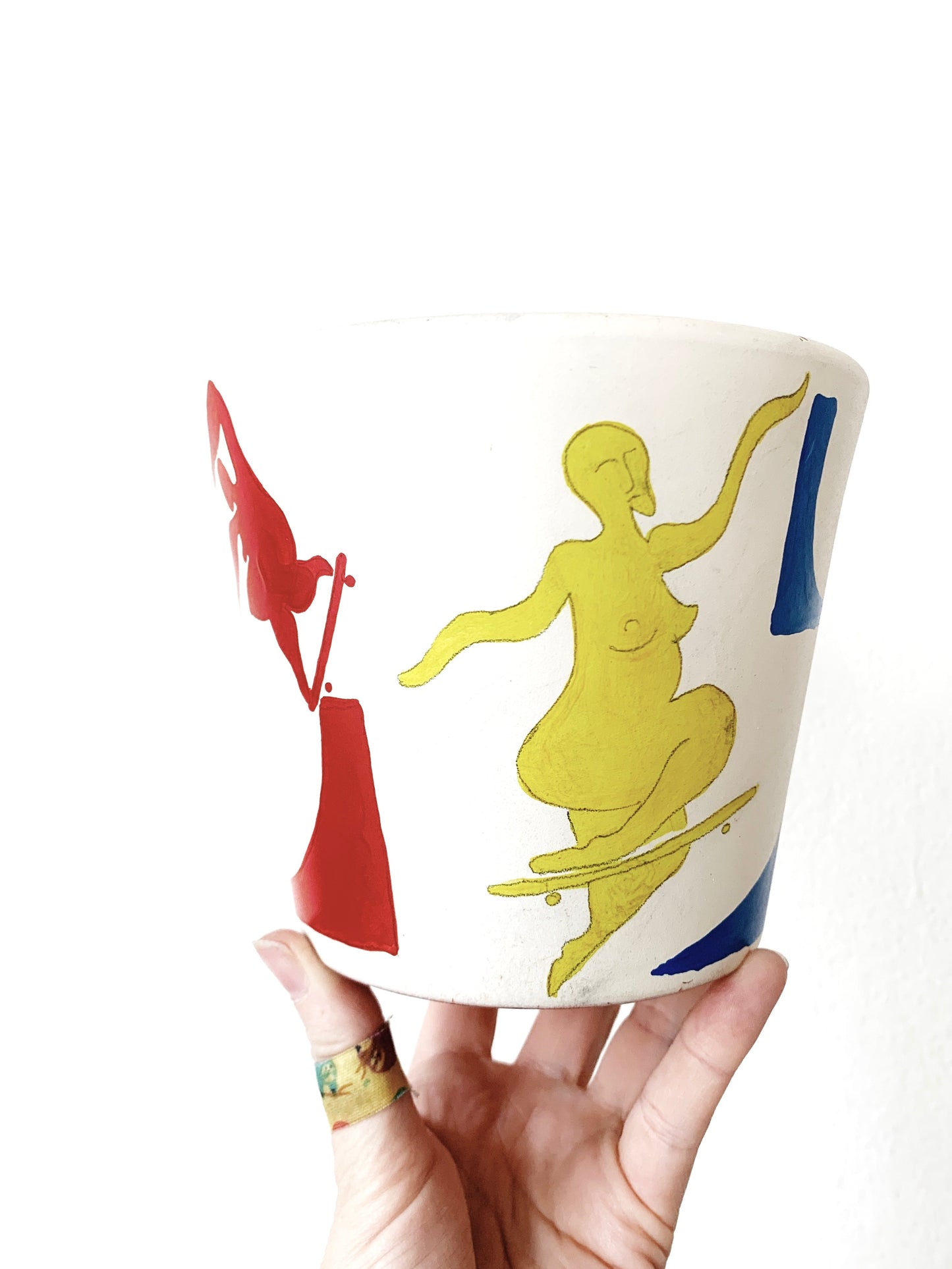 Hand Painted Ceramic Art Pot