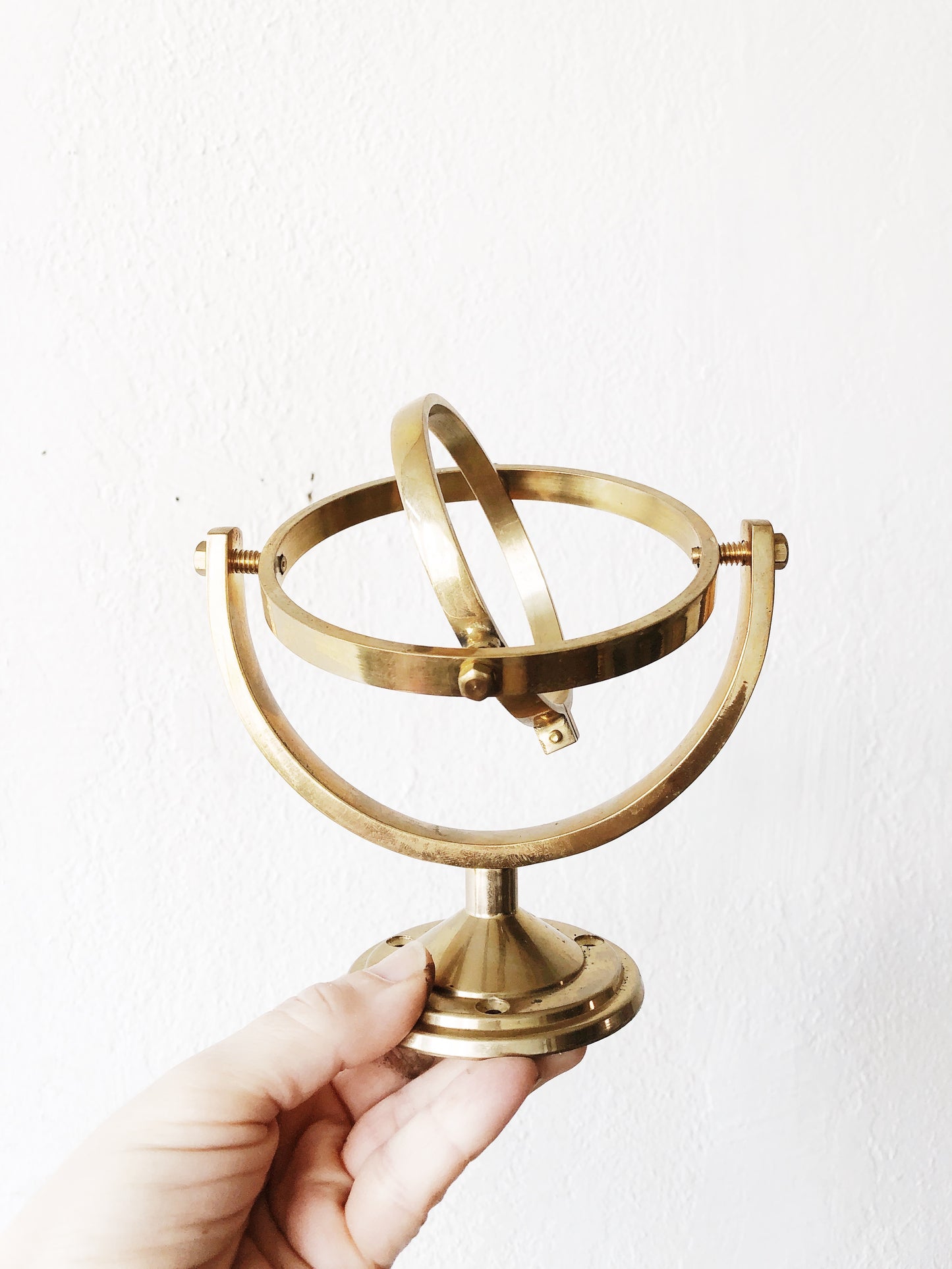 Vintage Brass Gyroscopic Sculpture