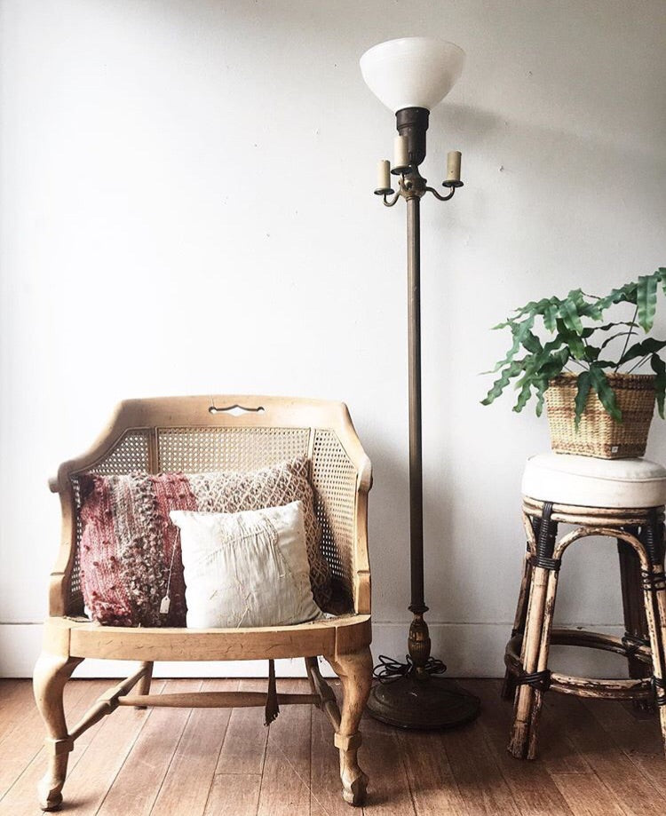 Vintage Brass Floor Lamp