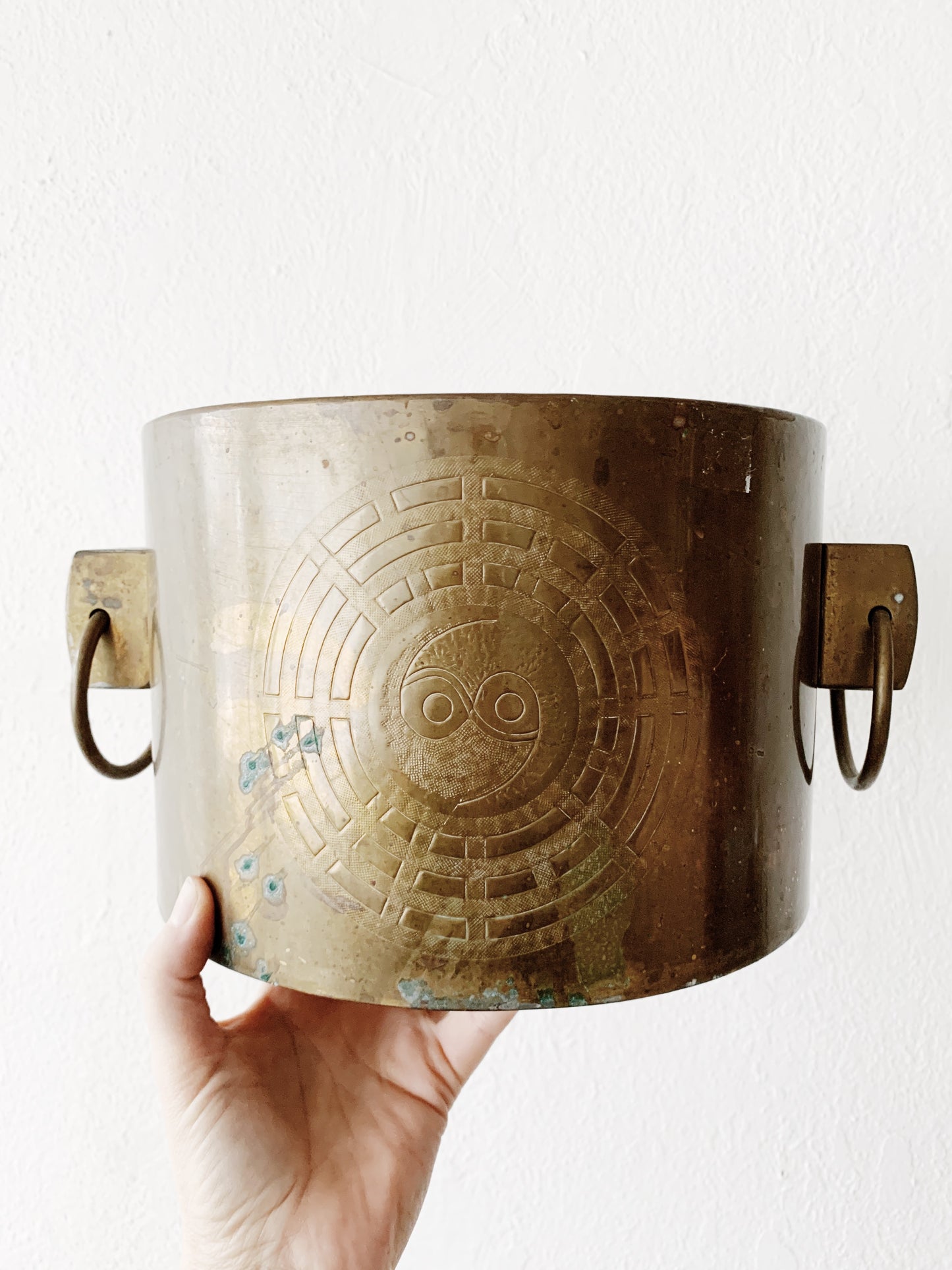 Vintage Brass Cache Pot