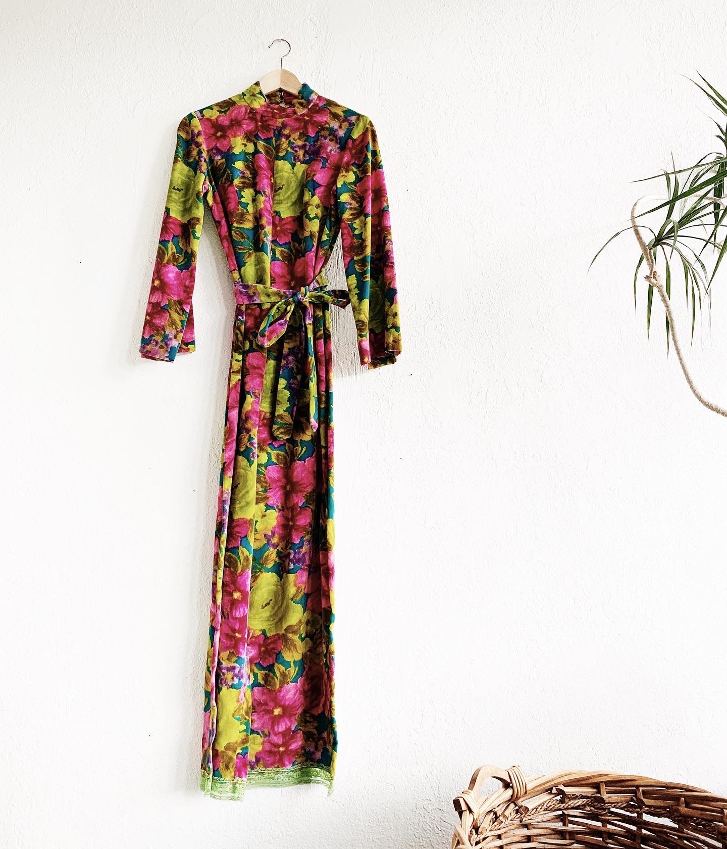 Vintage Velvet Floral Jumpsuit