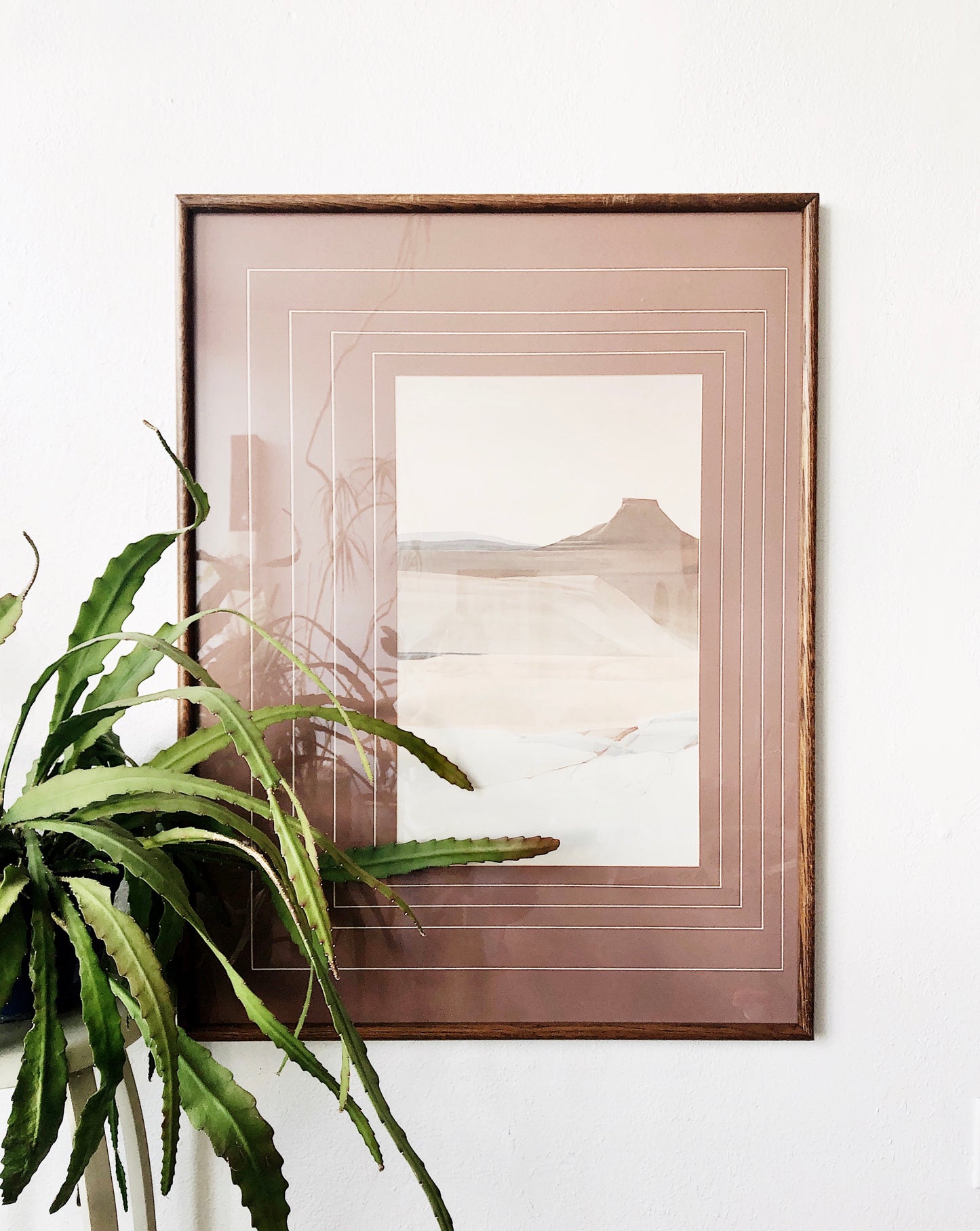 Vintage Oversized Landscape Lithograph