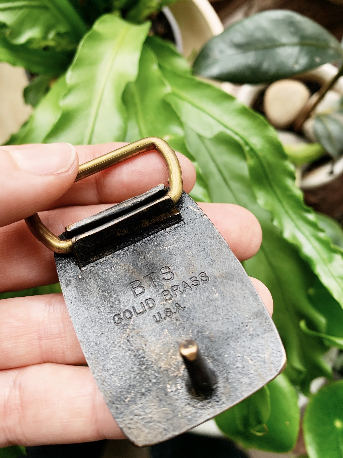 Kids Vintage Brass Belt Buckle