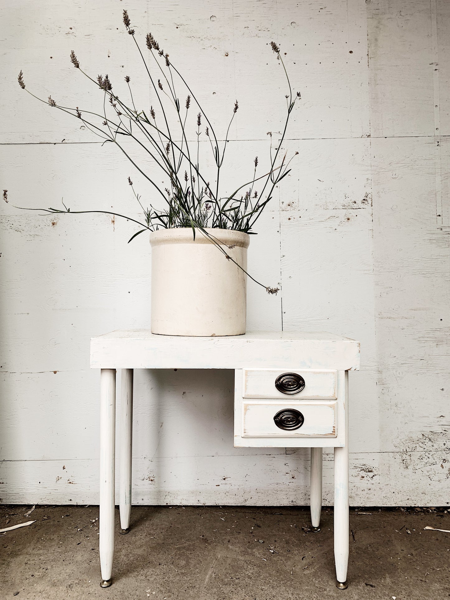 Small Vintage Wood Desk / Side Table