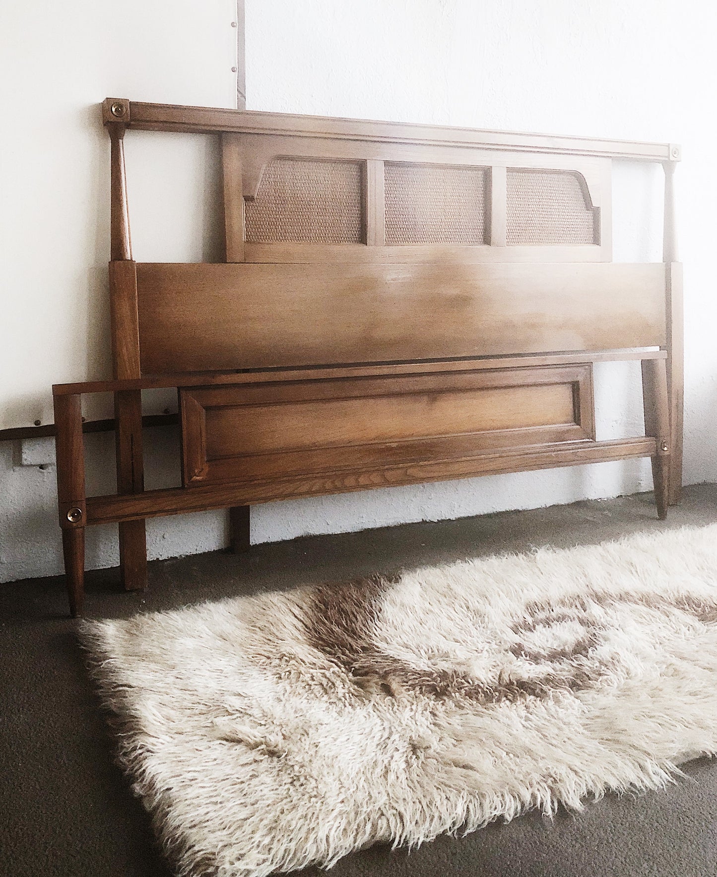 RESERVED DESIREE Mid Century Full Size Bed Frame