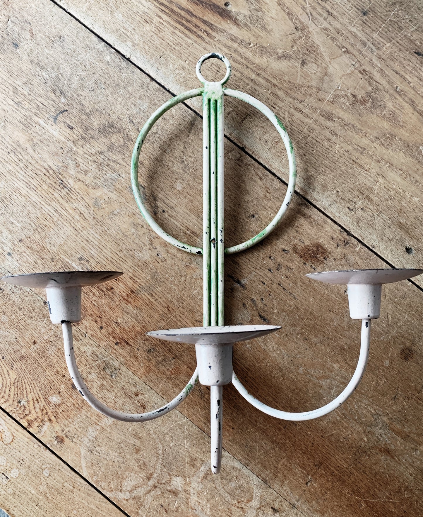 Vintage Iron Candelabra Wall Sconce