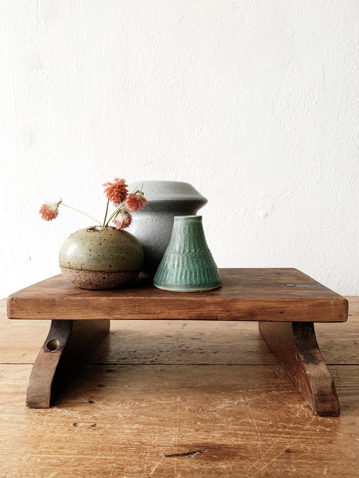 Vintage Primitive Wood Stool