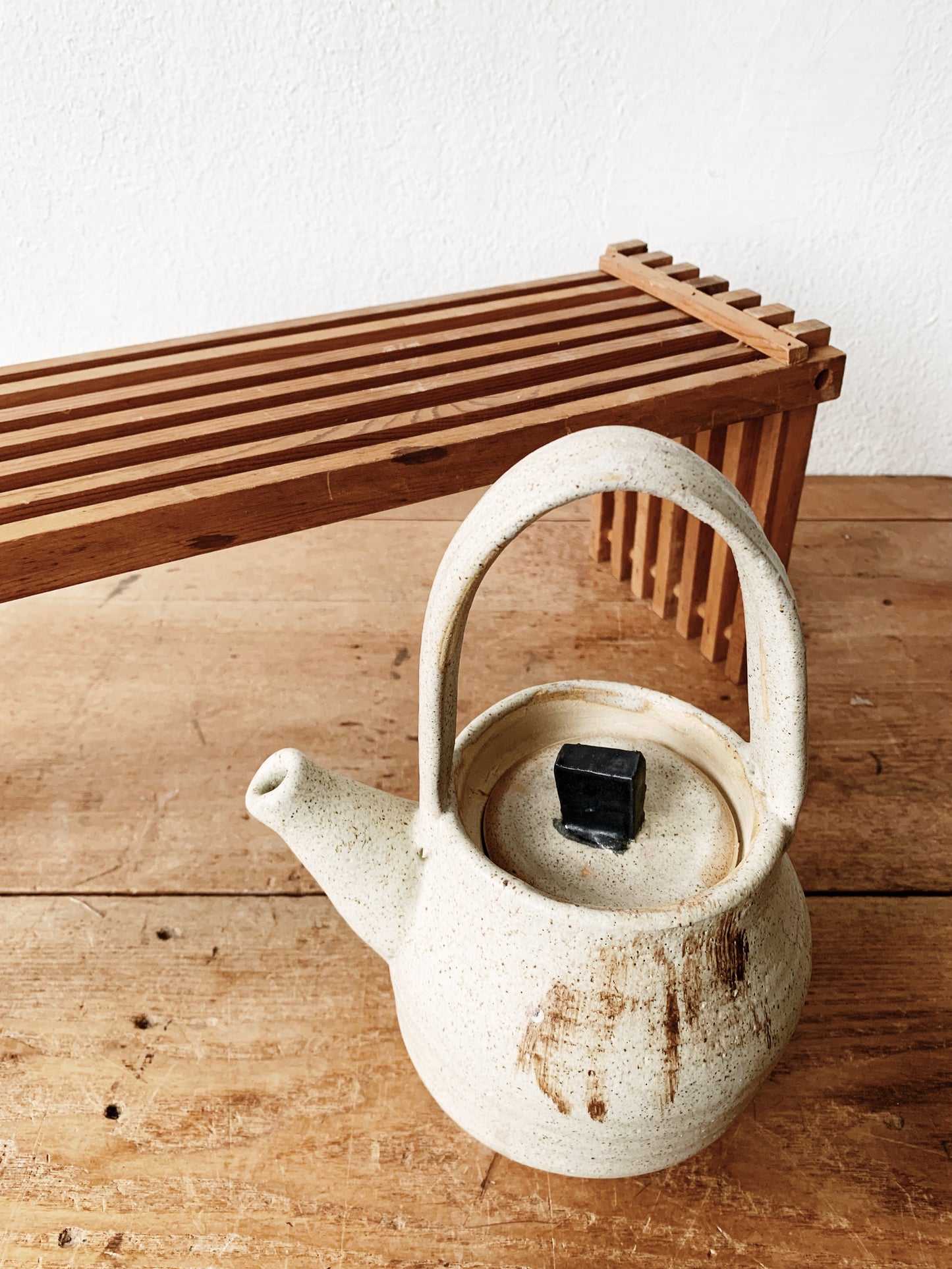 Vintage Slatted Collapsible Shelf