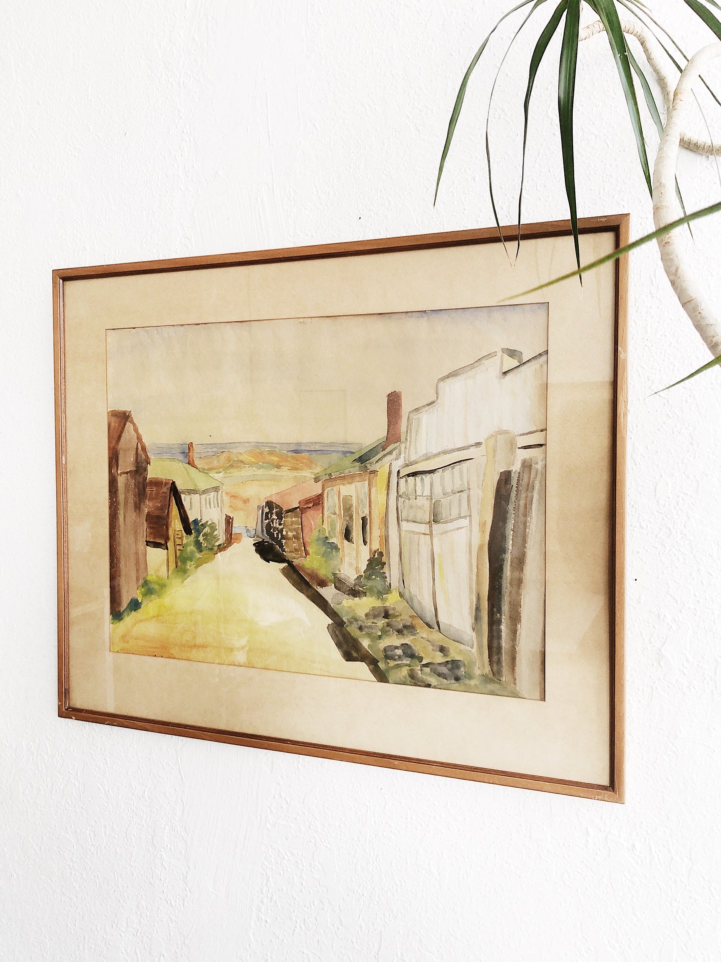 Large Vintage Watercolor
