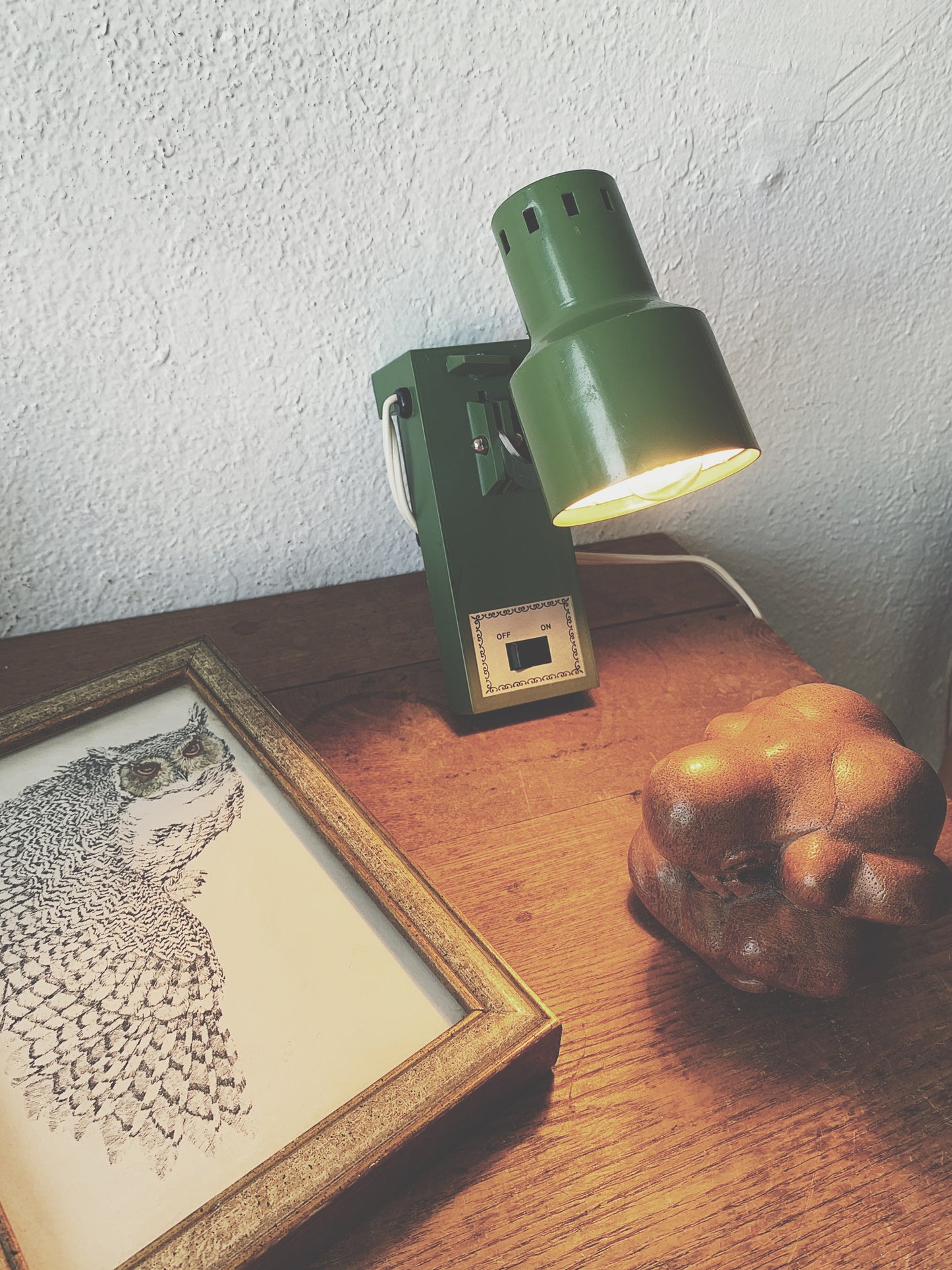 Vintage Avocado Green Task/Reading Light