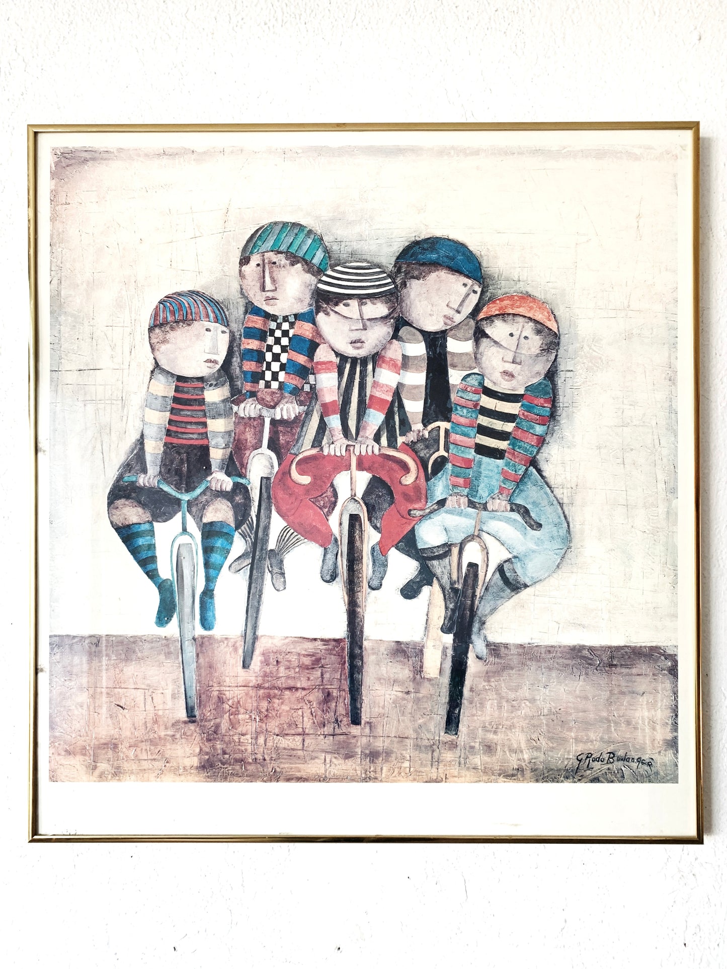 Vintage Framed Graciela Boulanger ‘Tour de France’ Litho