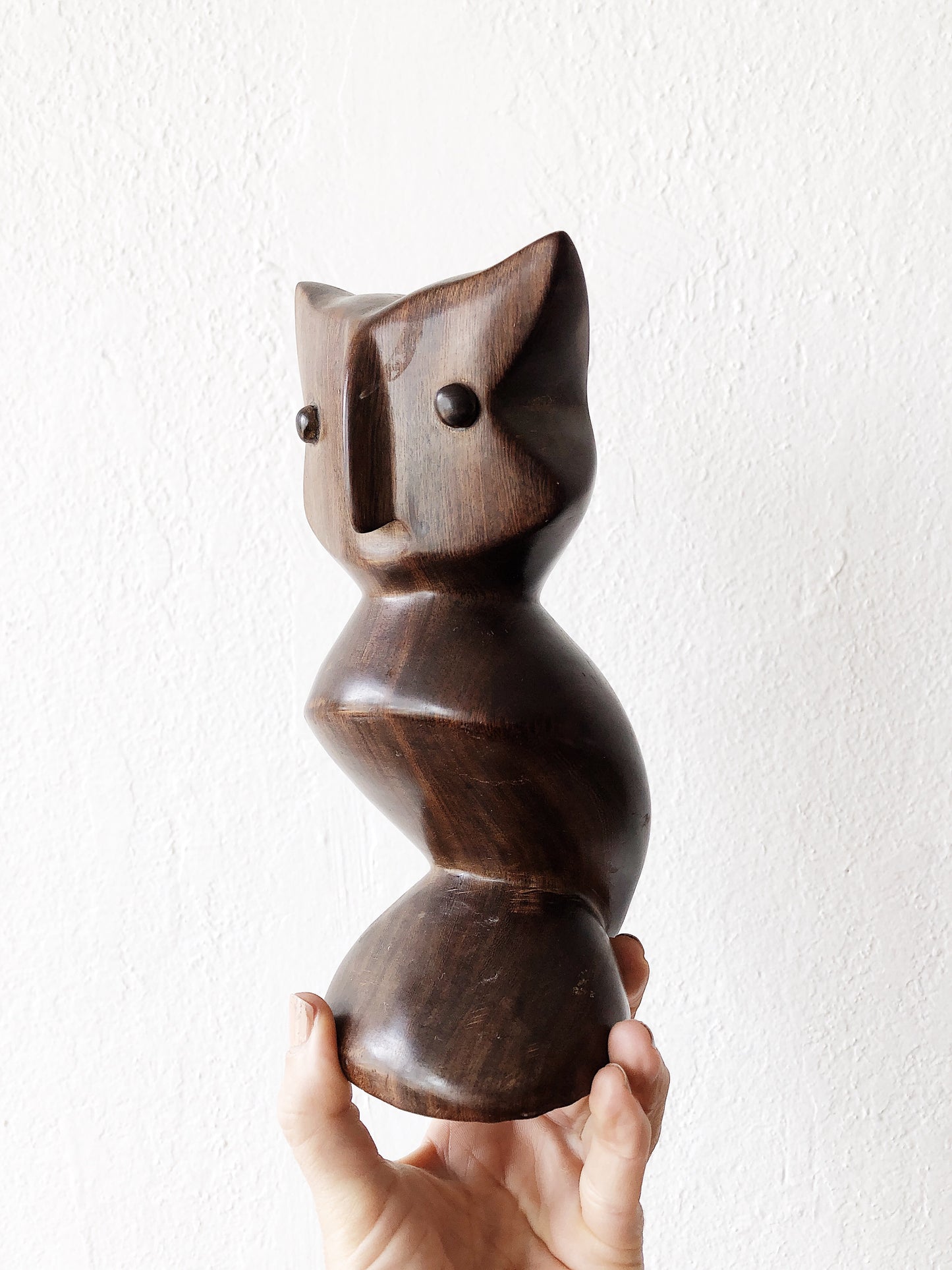 Vintage Carved Ironwood Owl