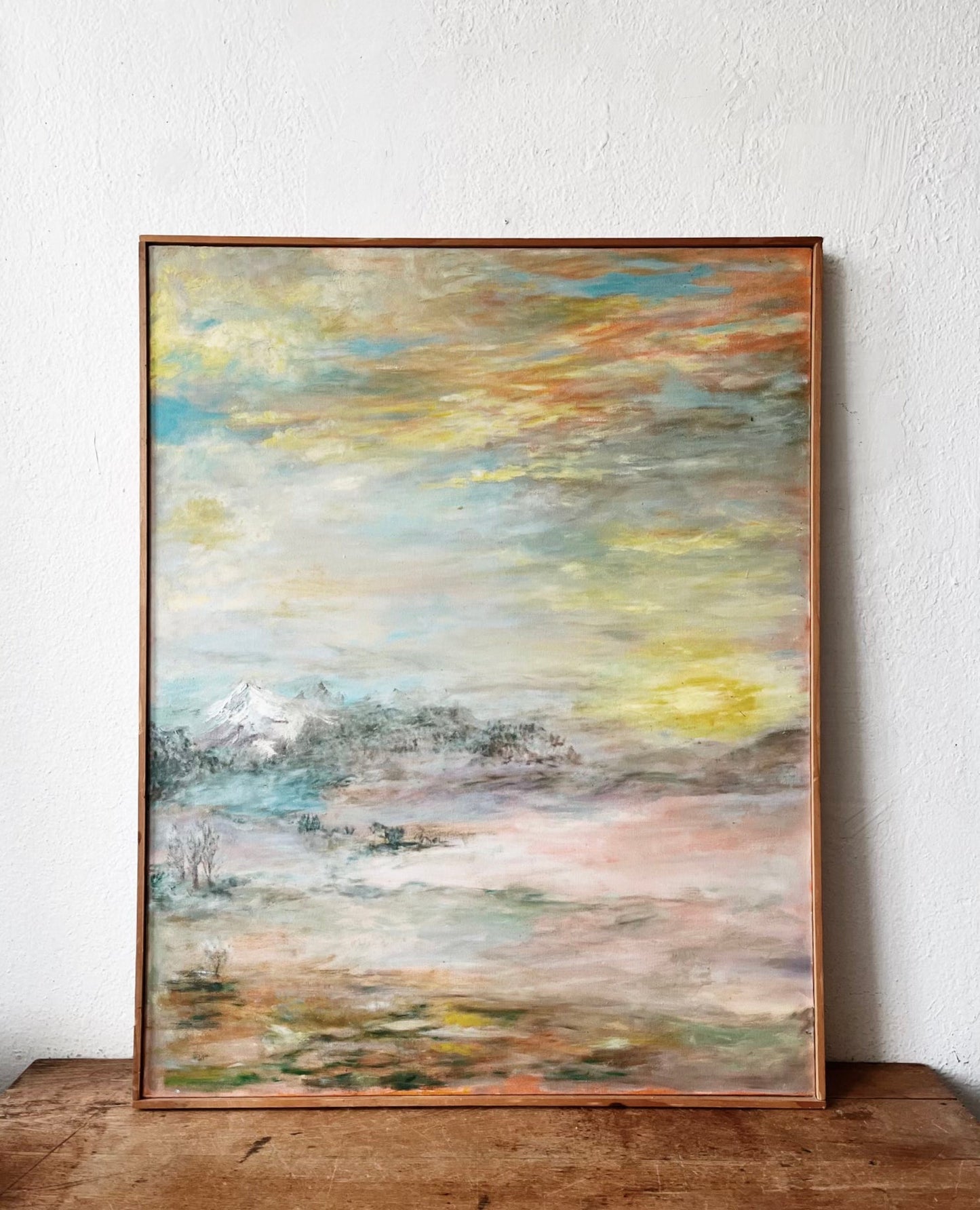 Vintage Abstract Landscape Painting