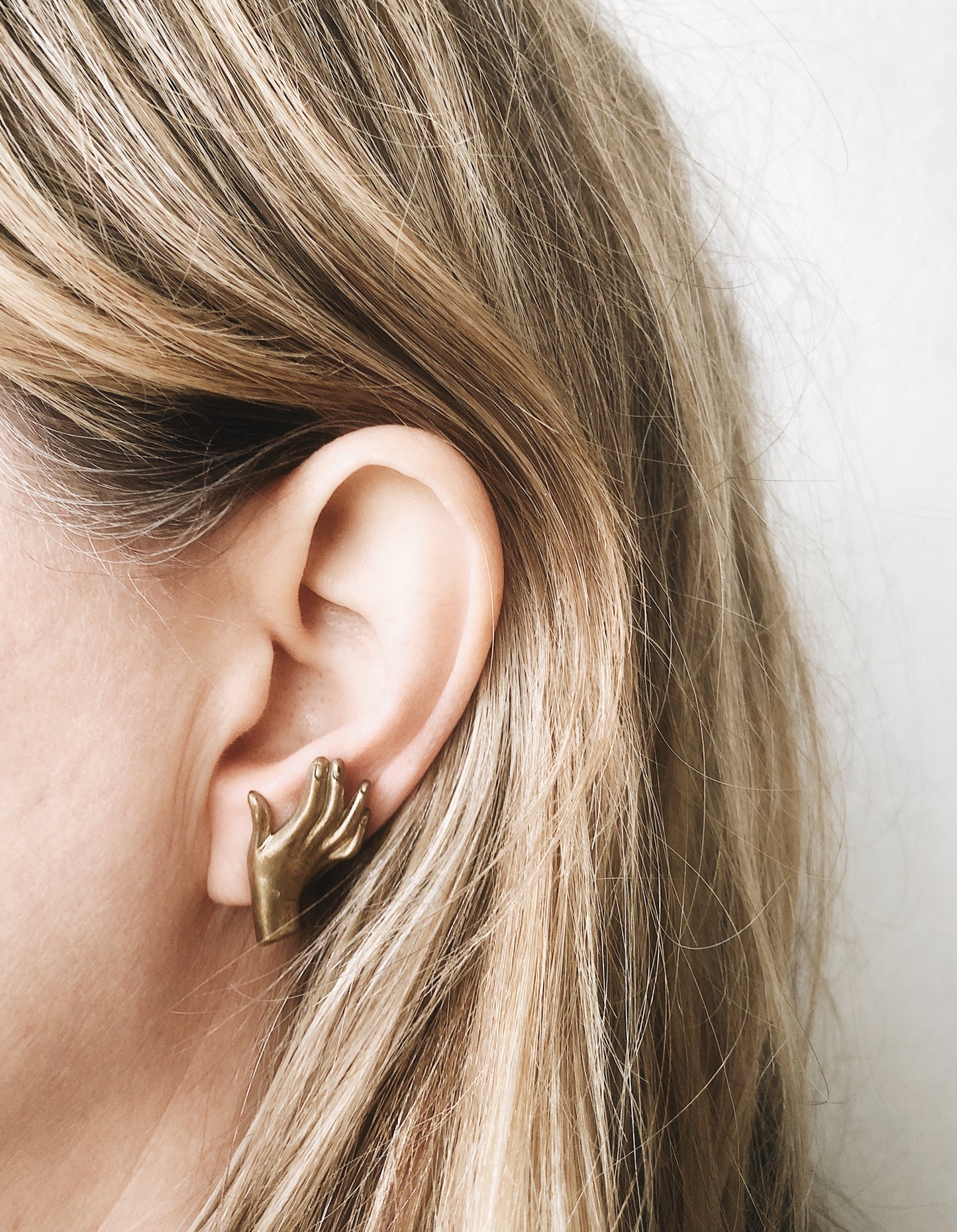 Vintage Monet Hand Earrings