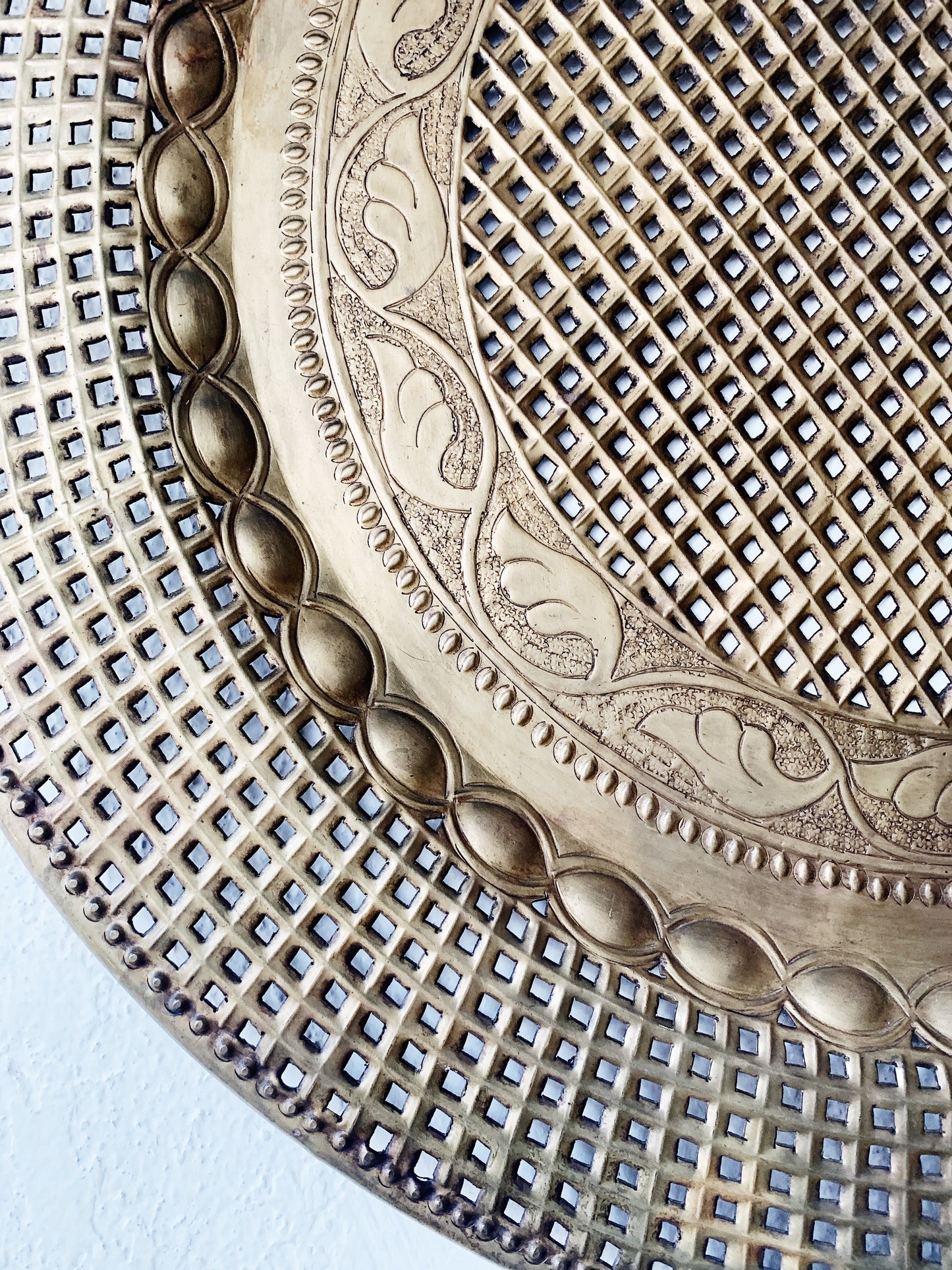 Large Vintage Brass Tray