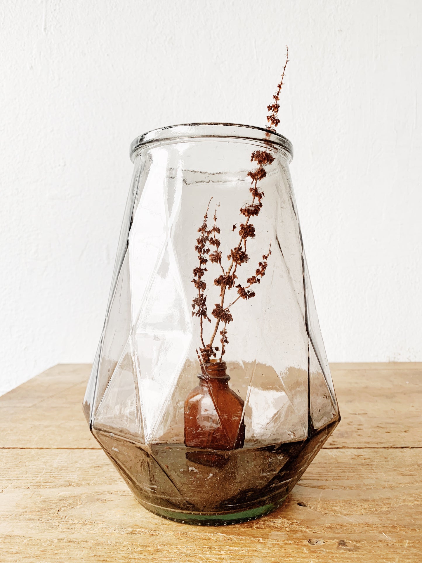 Thick Smoky Glass Terrarium