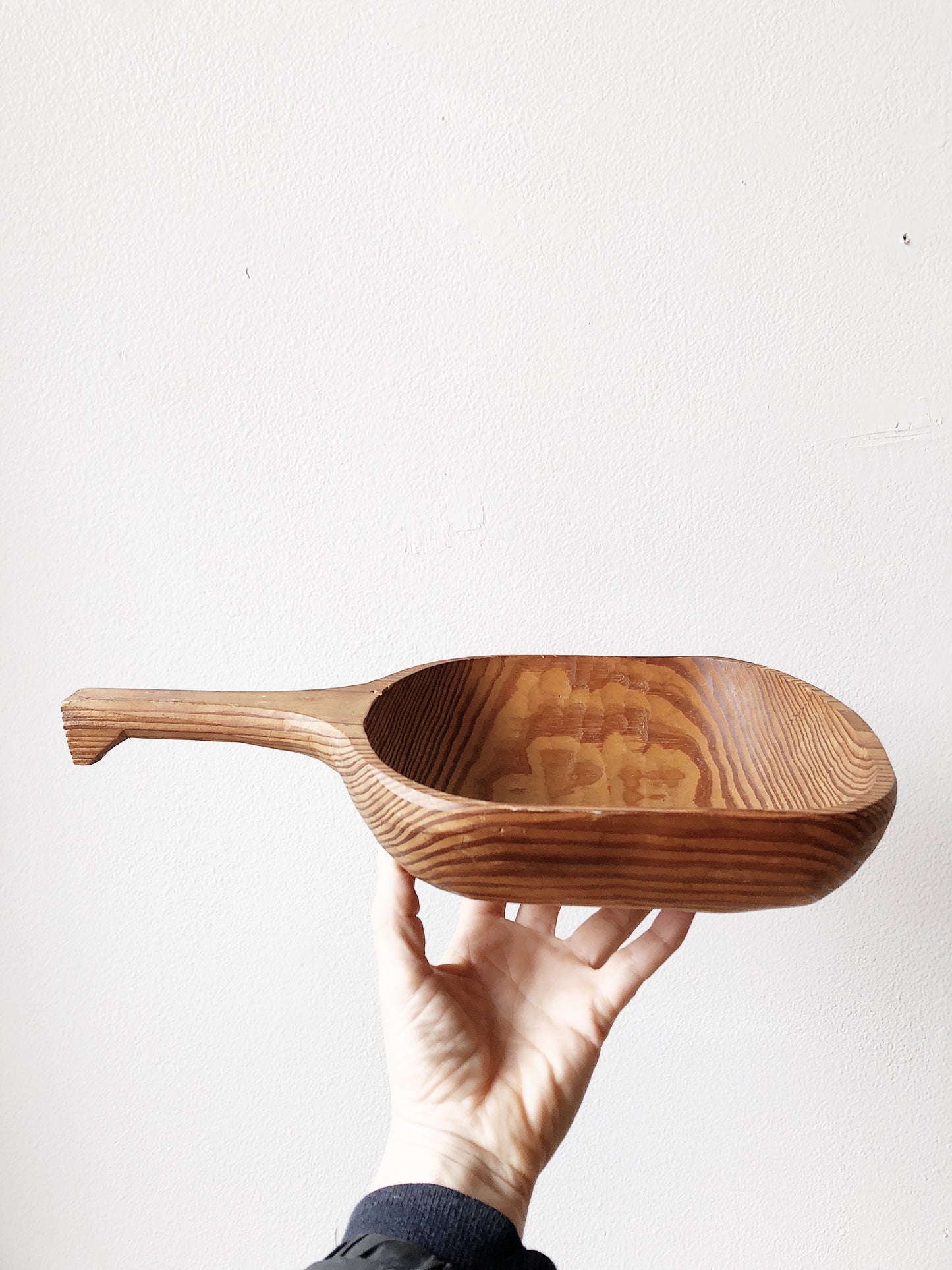 Large Primitive Wood Scoop