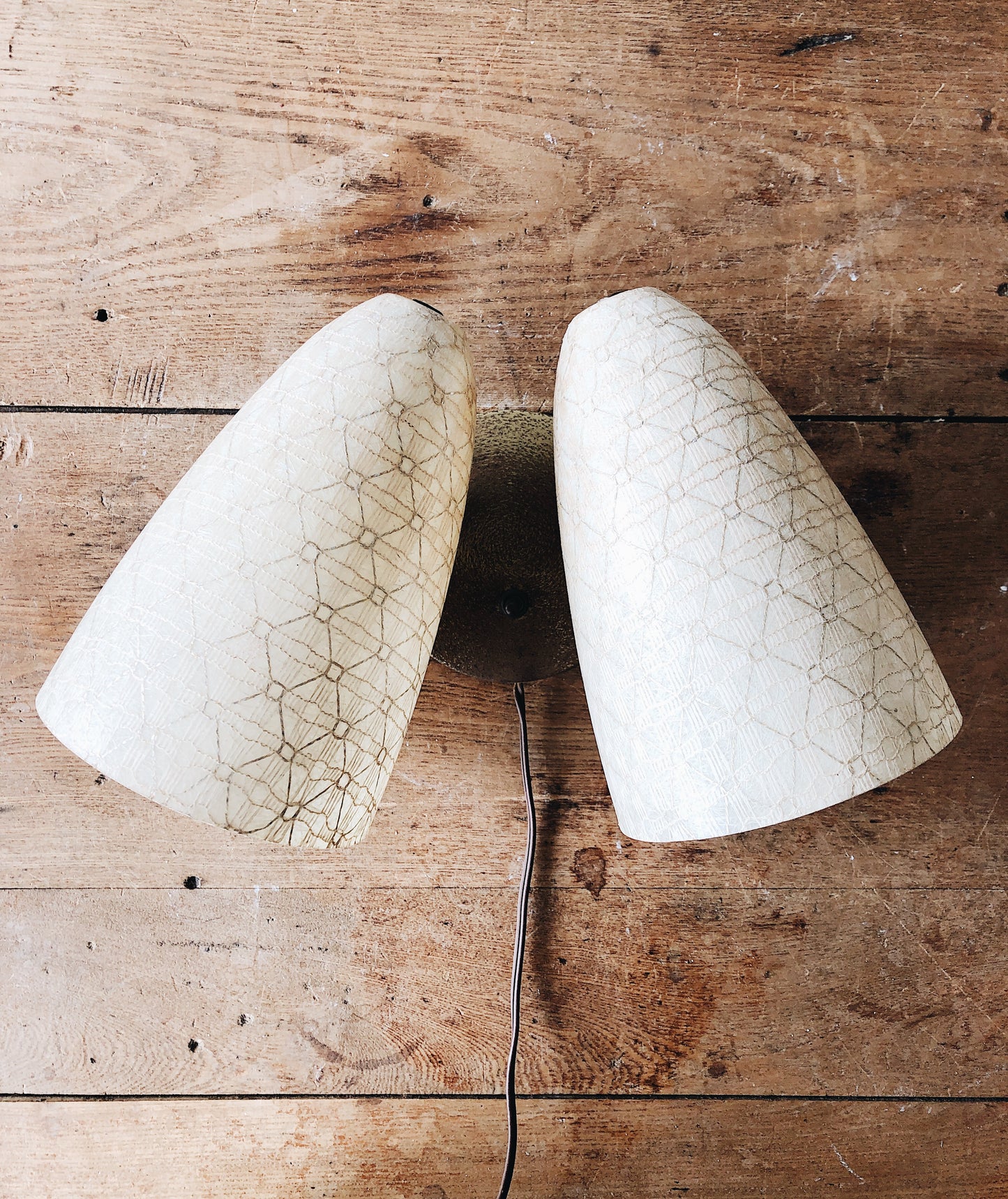 Vintage Mid Century Double Bullet Lamp