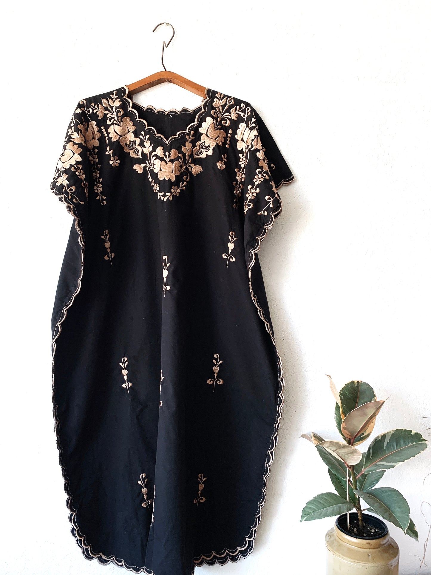 Vintage Embroidered Cotton Mumu