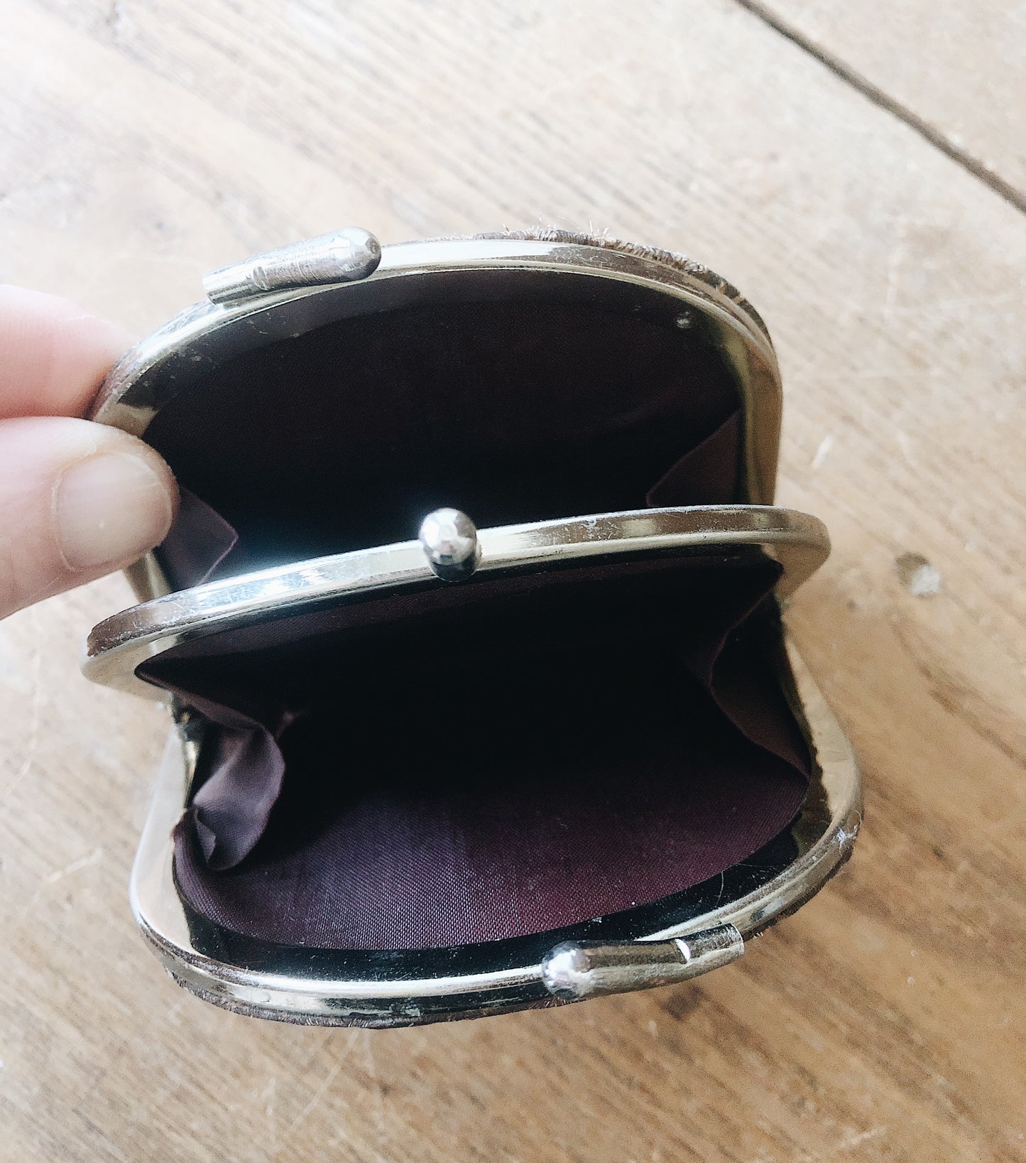 Vintage Peacock Feather Change Purse