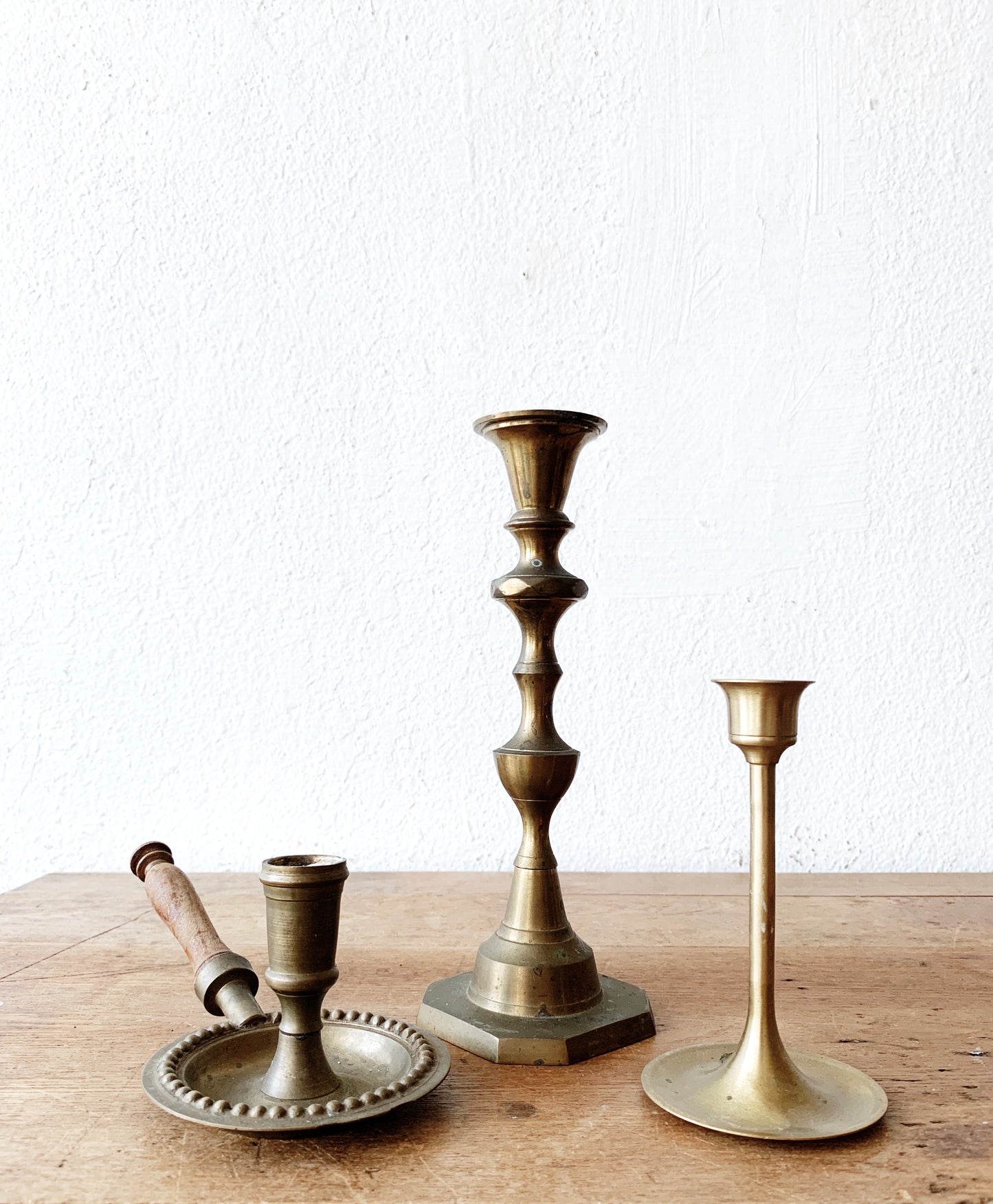 Vintage Mismatched Brass Trio