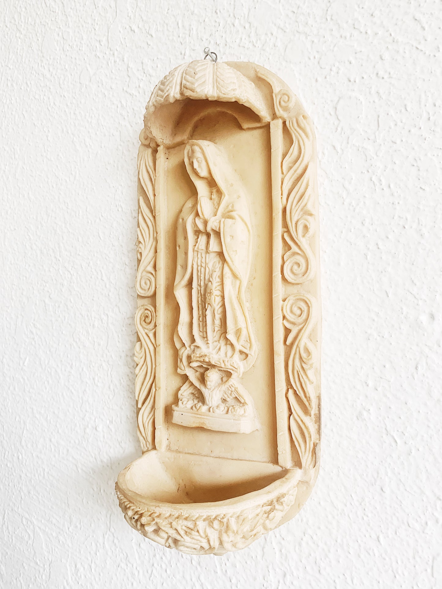 Vintage Resin Madonna Wall Plaque