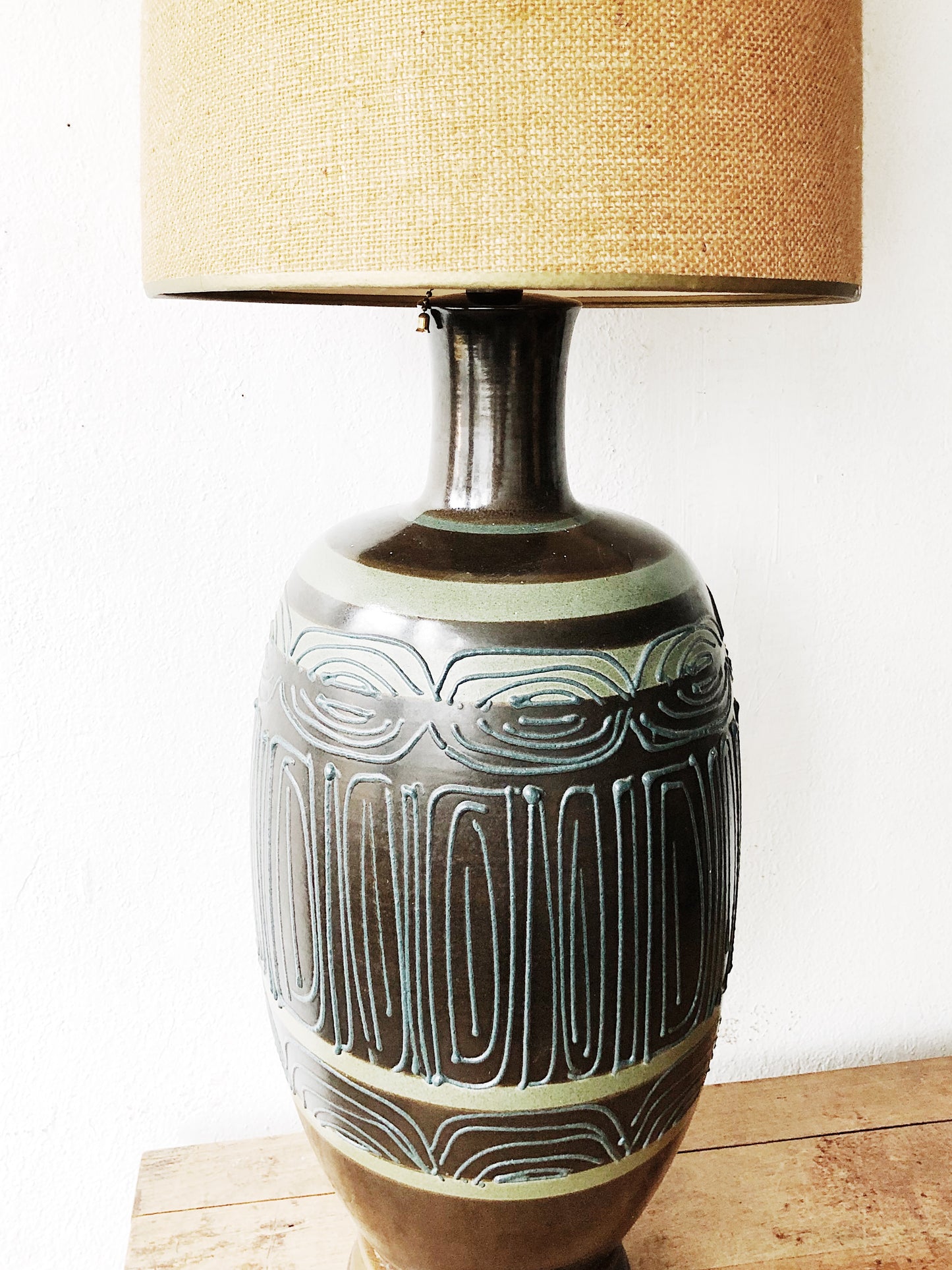 Extra Large Mid Century Ceramic Lamp