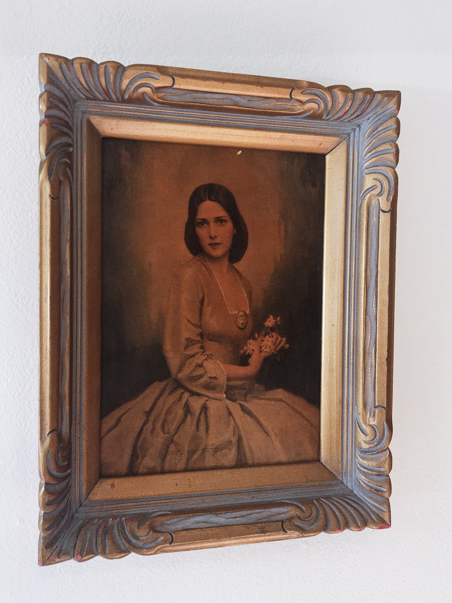Vintage Framed Victoria Bell Print
