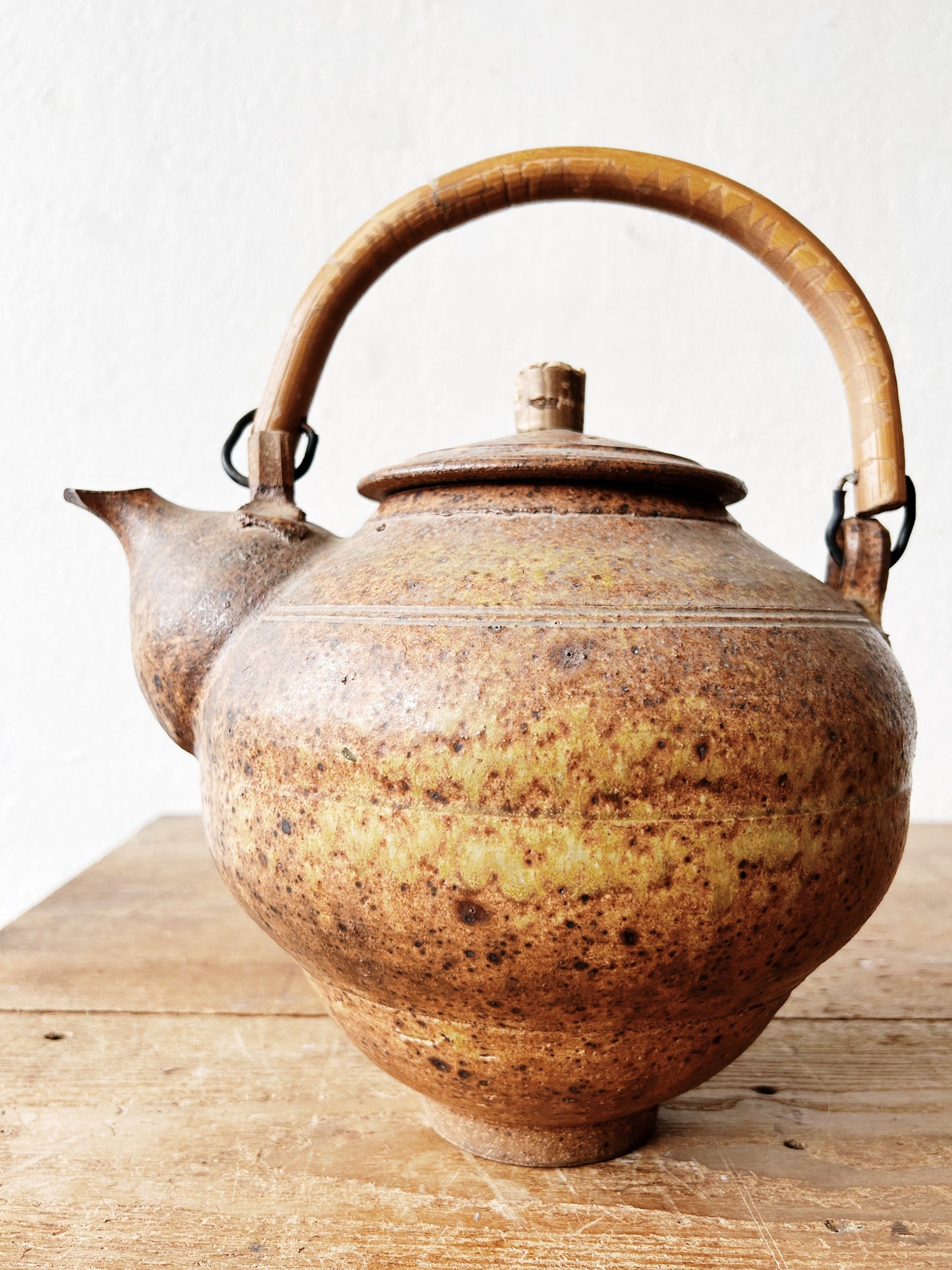 Vintage Hand Built Ceramic Teapot
