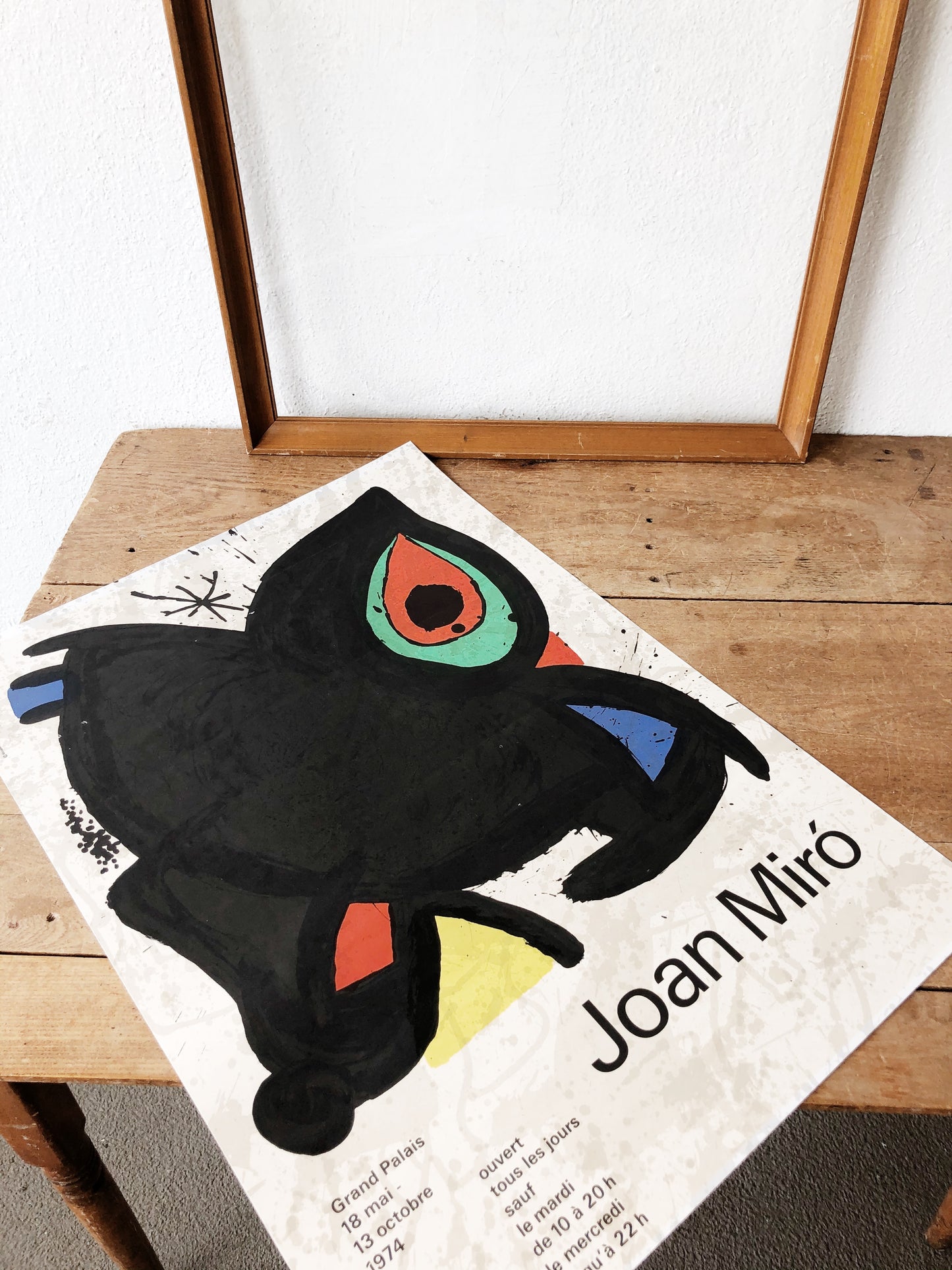 RESERVED Vintage 1970s French Miró Poster - framed or unframed