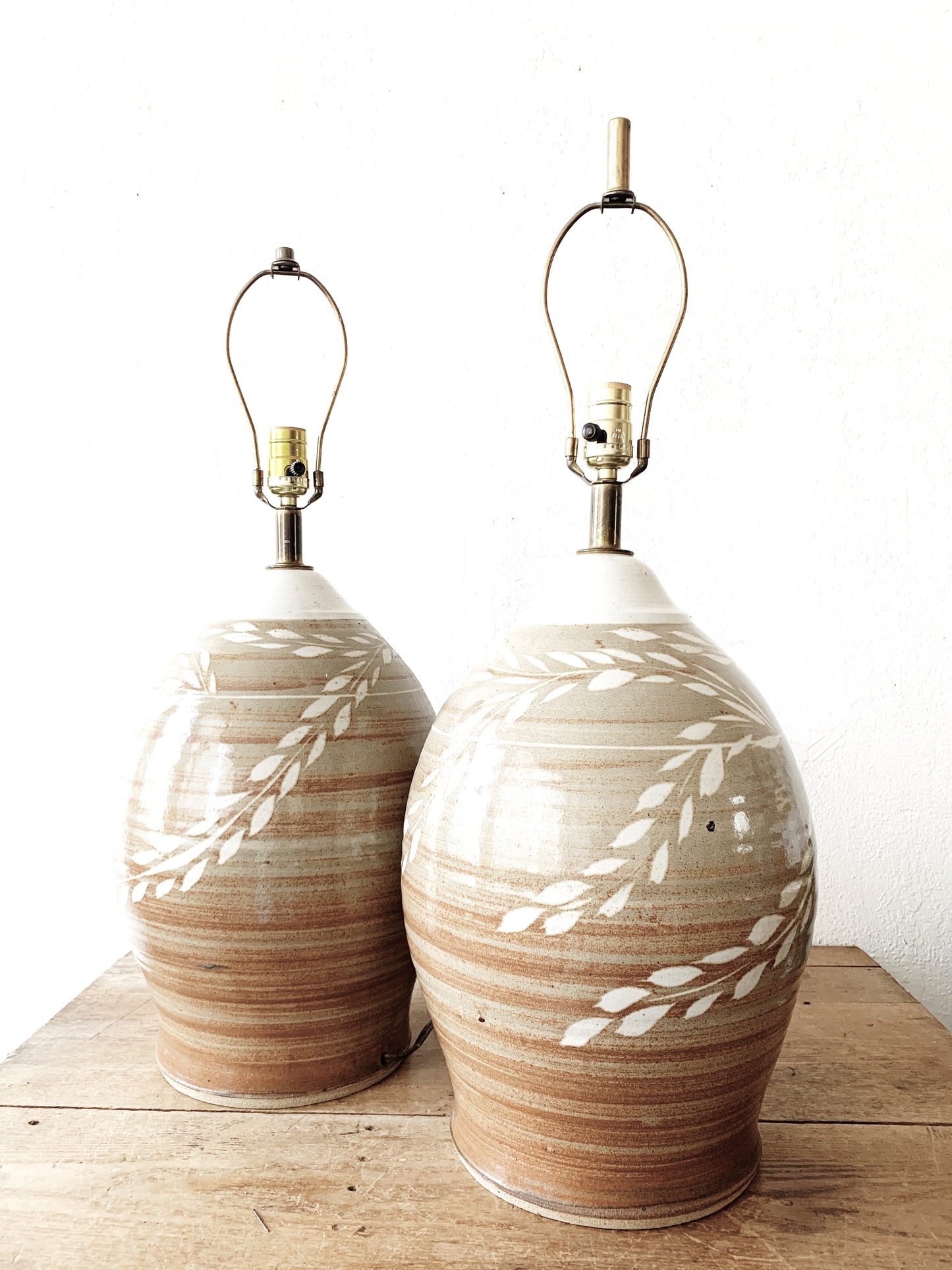 Large Vintage Pottery Lamp