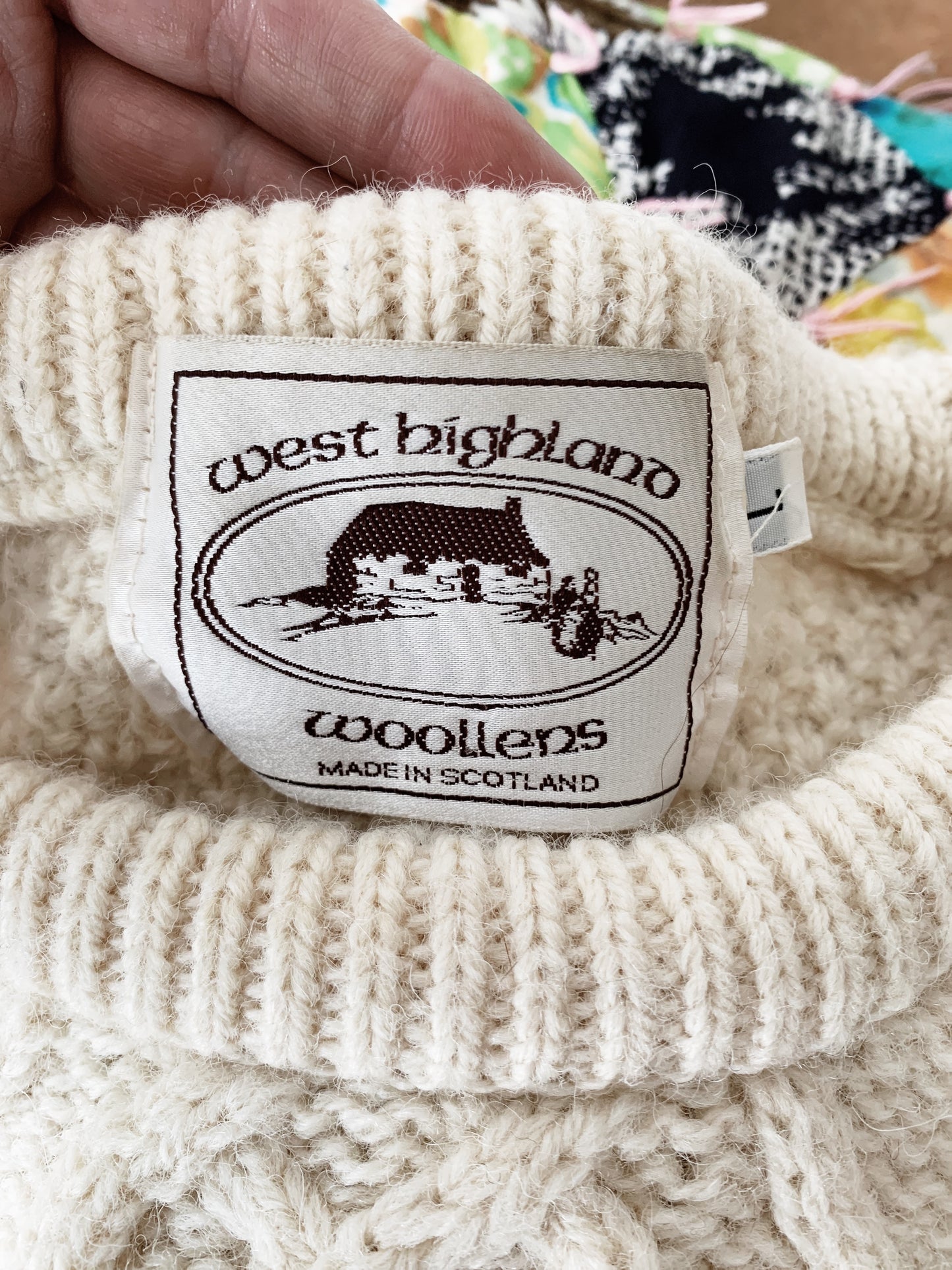 Vintage Scottish Wool Cable Knit