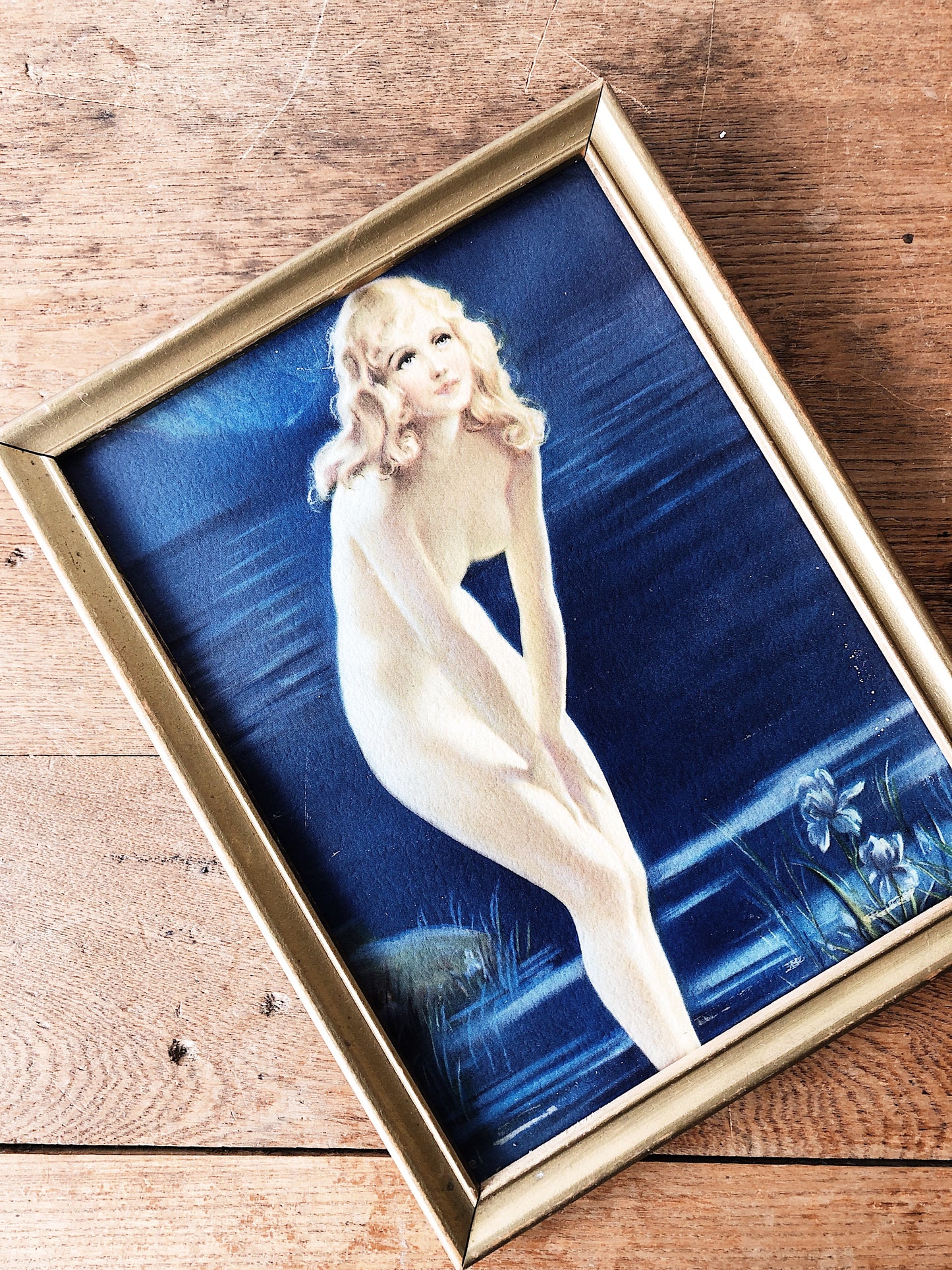 Vintage Art Deco Nude Lithograph