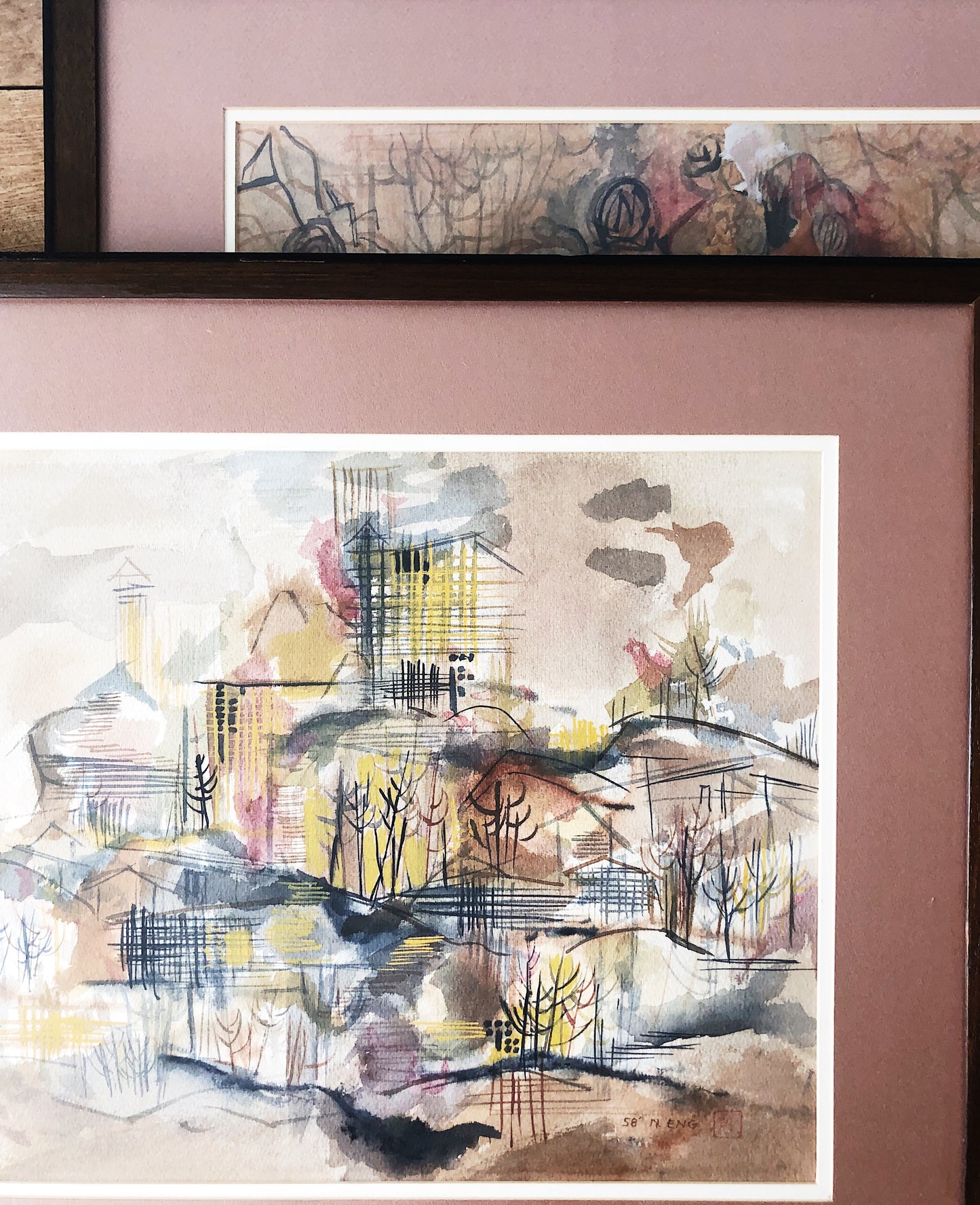 Original N Eng Mid Century Watercolor