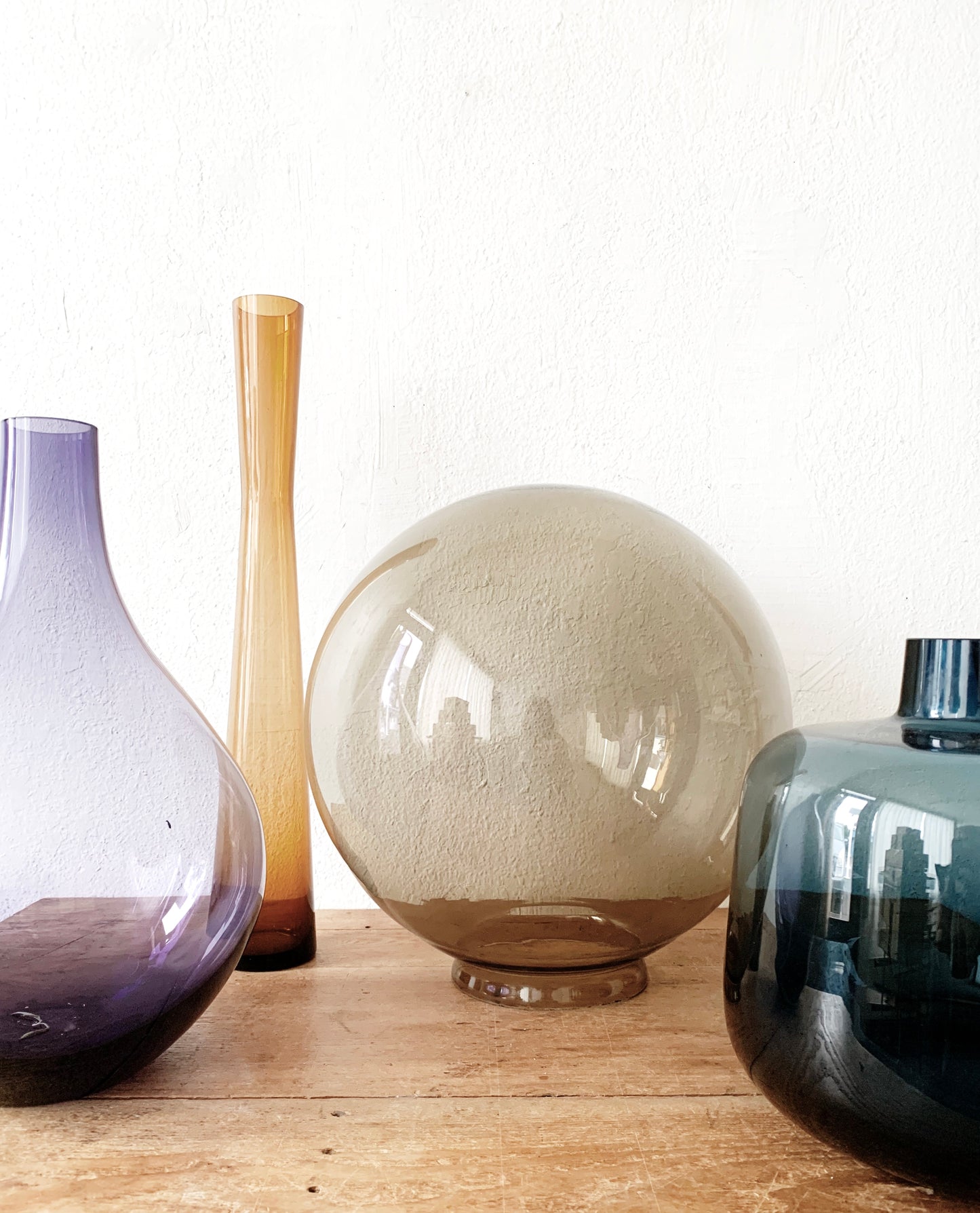 Large Vintage Smoky Glass Globe