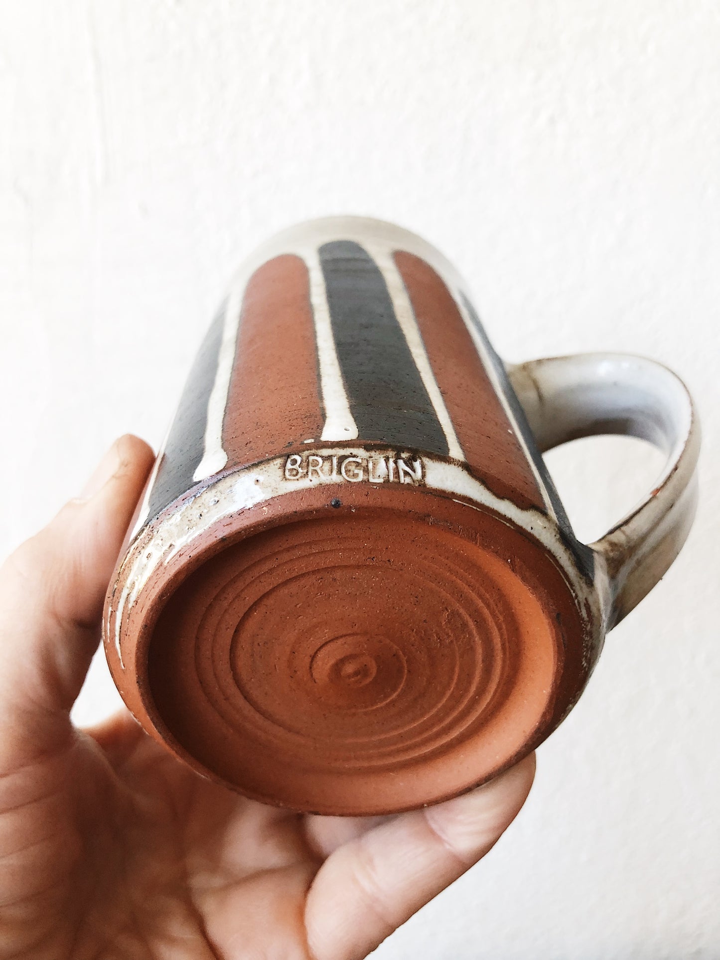 Mid Century Briglin Pottery Mug Set