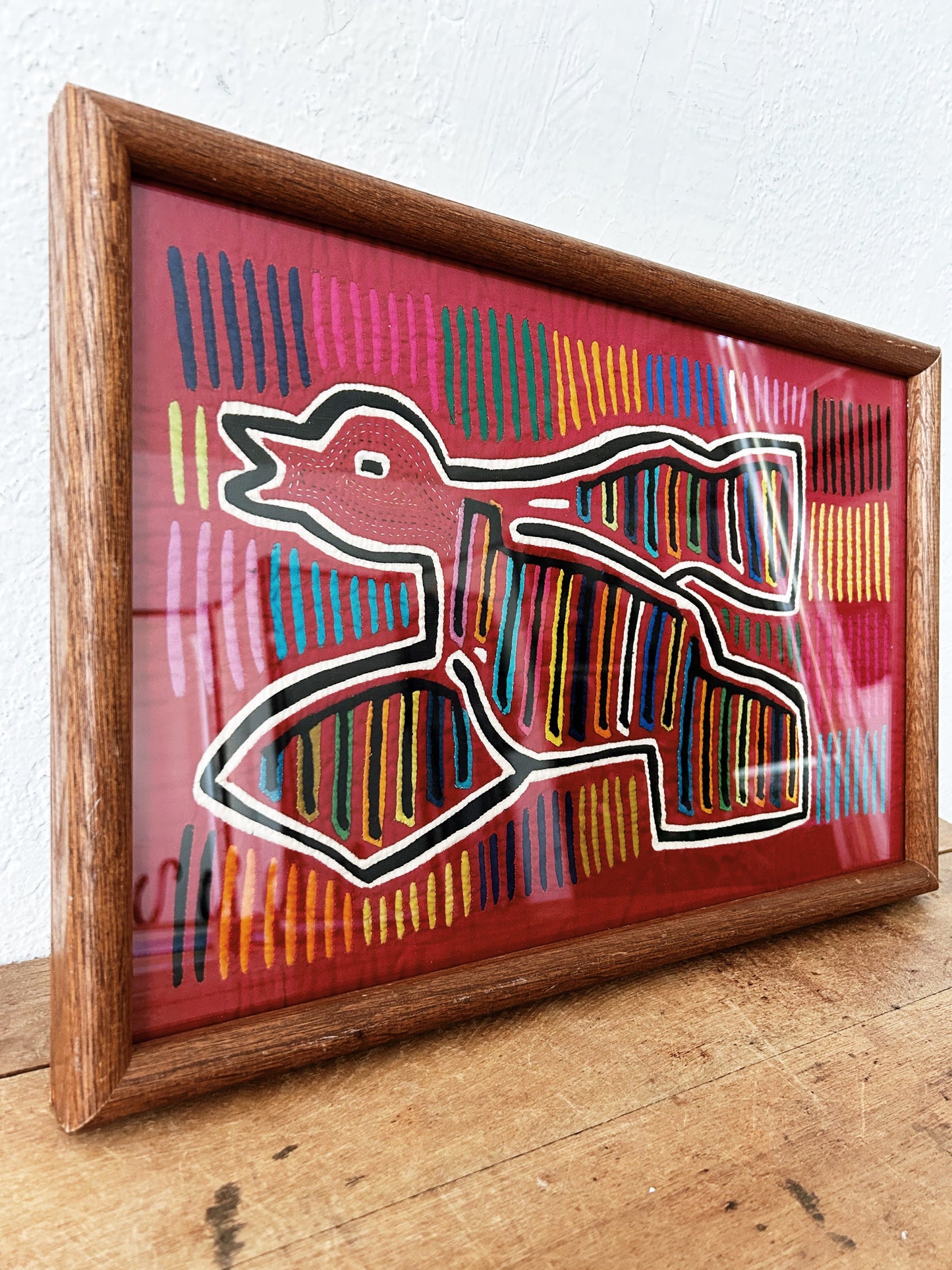 Vintage Framed Mola Textile