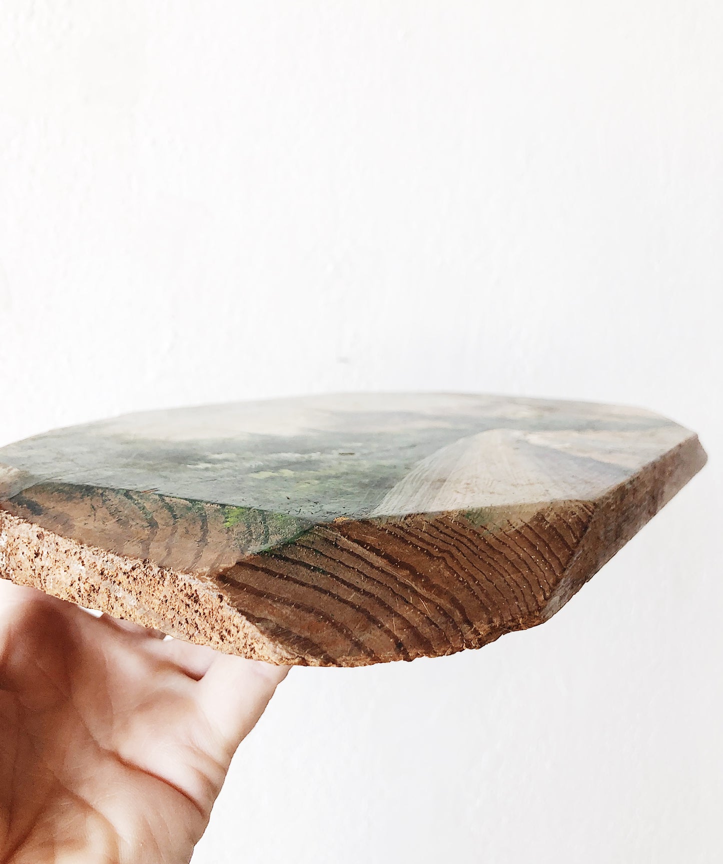 Vintage Oil on Wood Landscape Painting