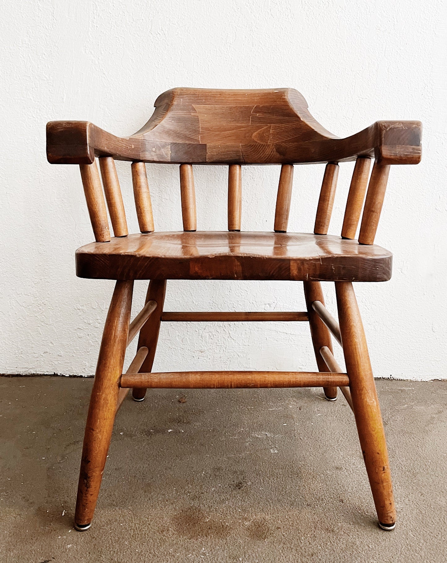 Set 6 Vintage Chunky Captains Chairs