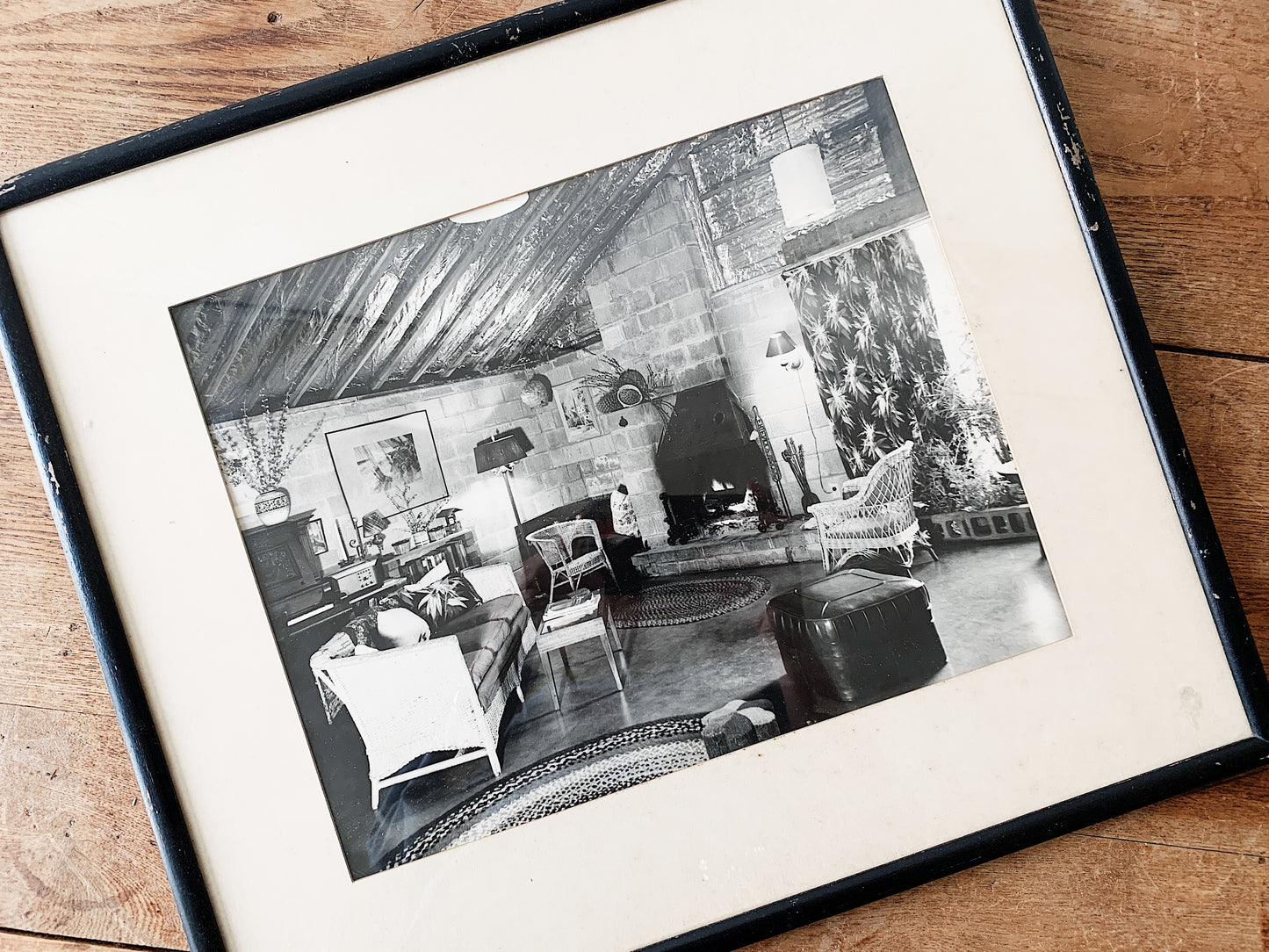 Vintage Black and White Framed Photo