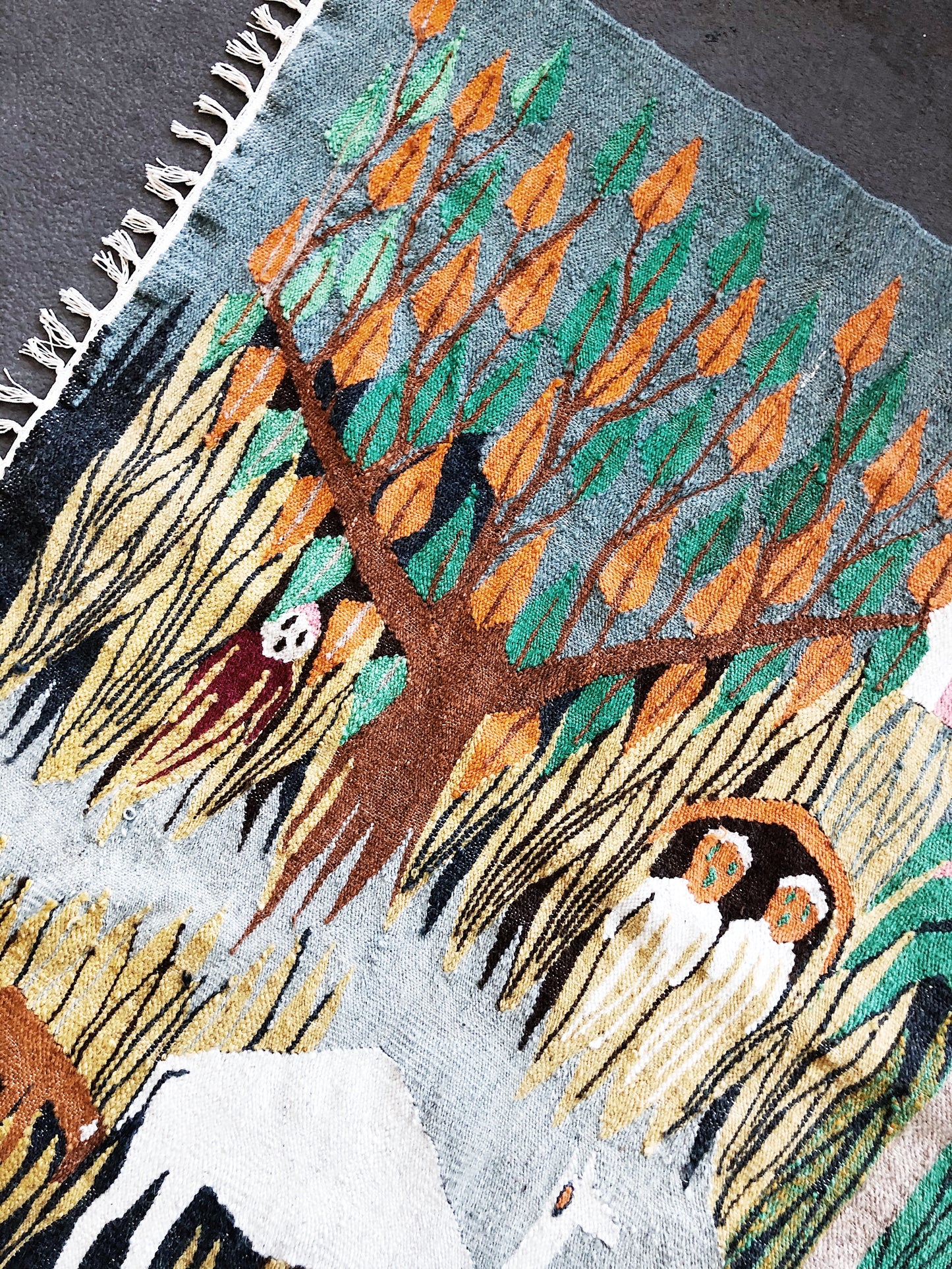 Stunning Figural Wool Rug