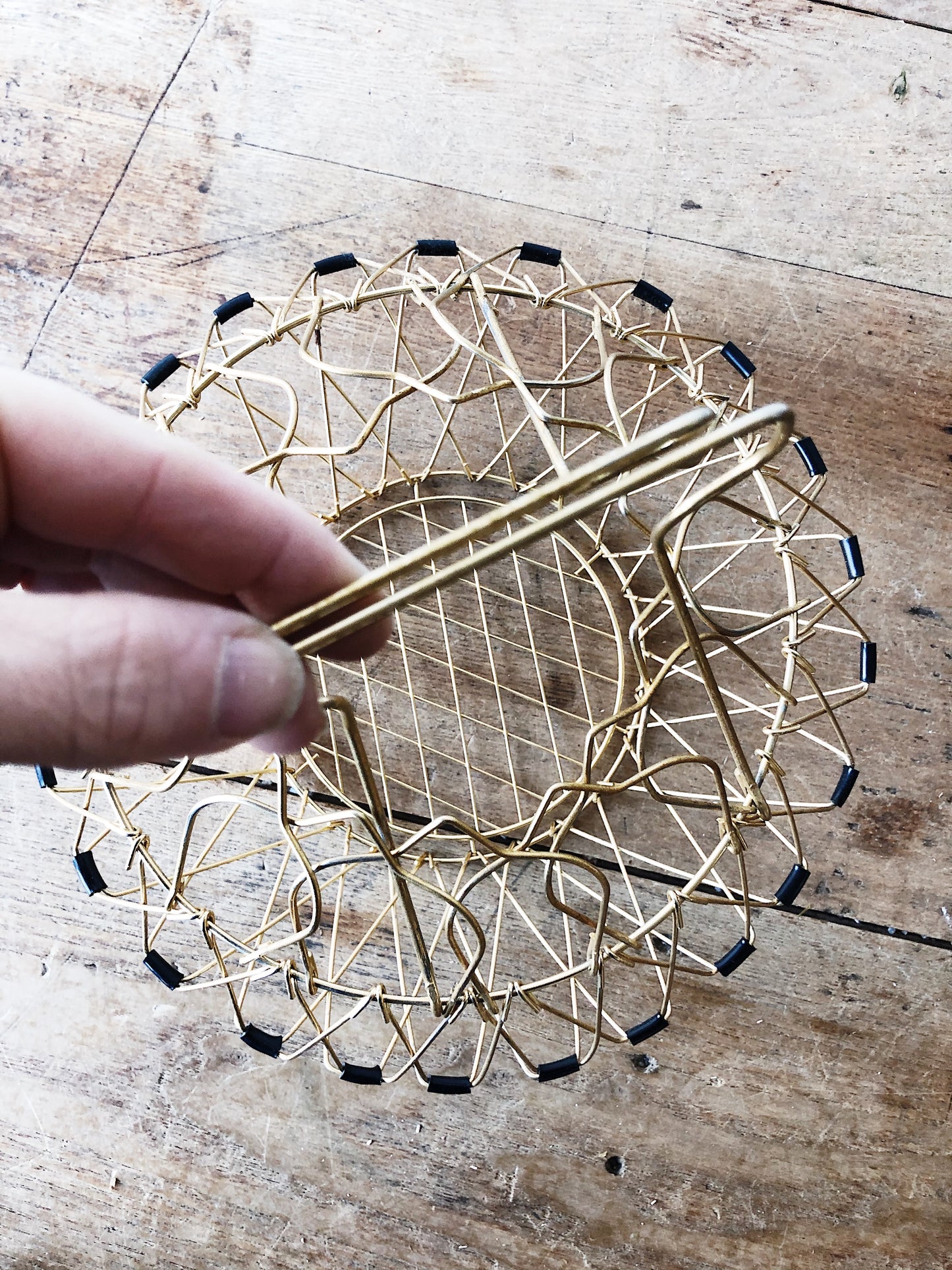 Vintage Brass Egg Basket