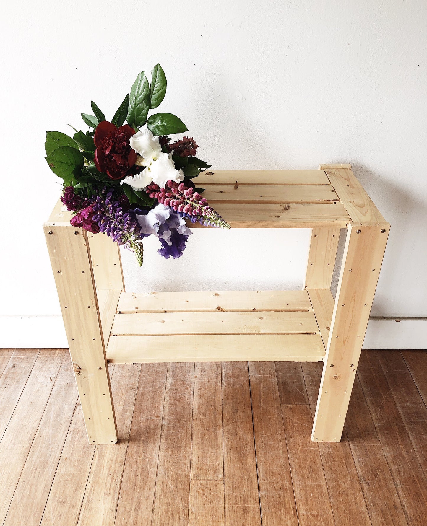 Unfinished Wood Utility Shelf