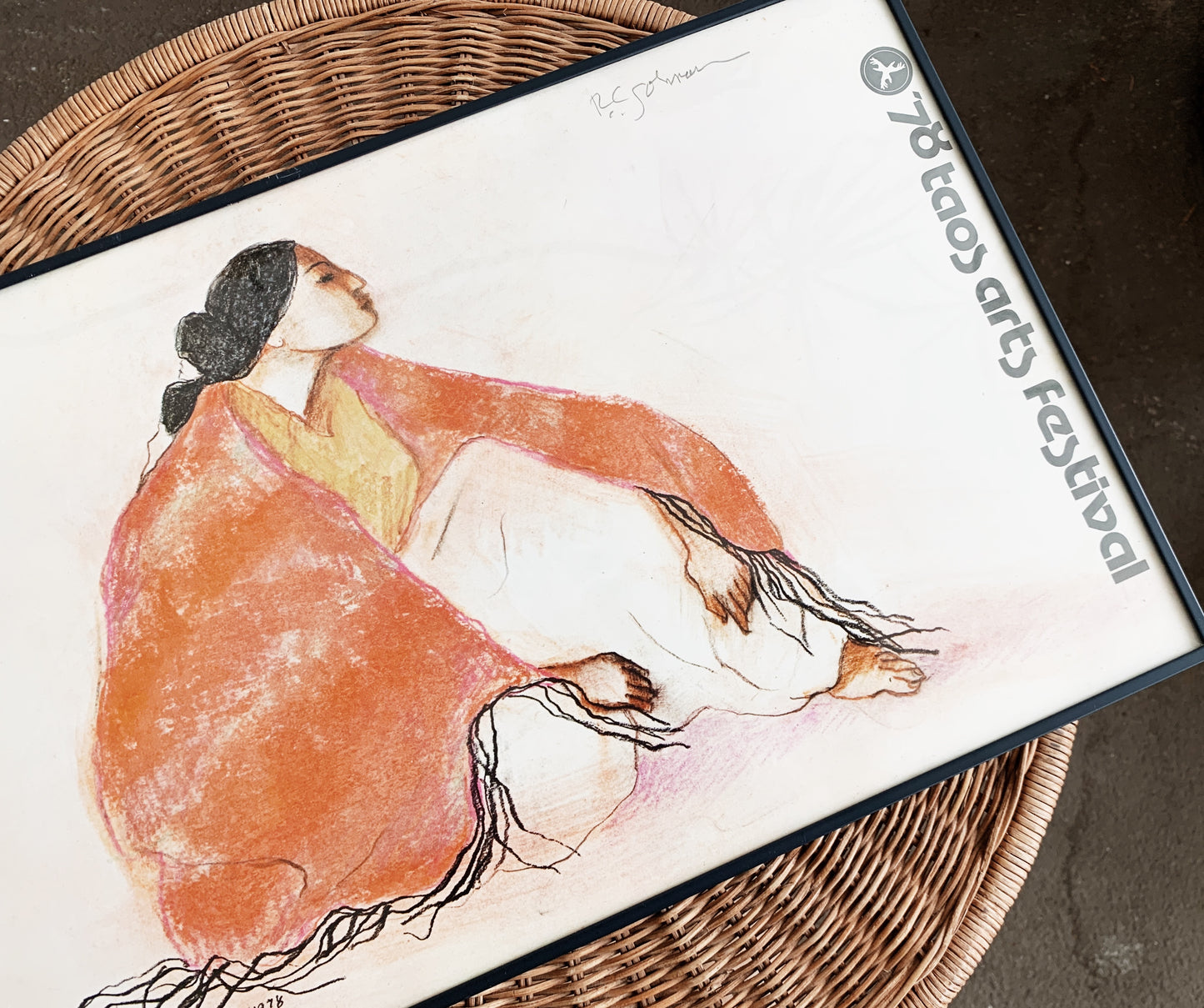 R.C. Gorman Signed Print Taos Arts Festival 1978