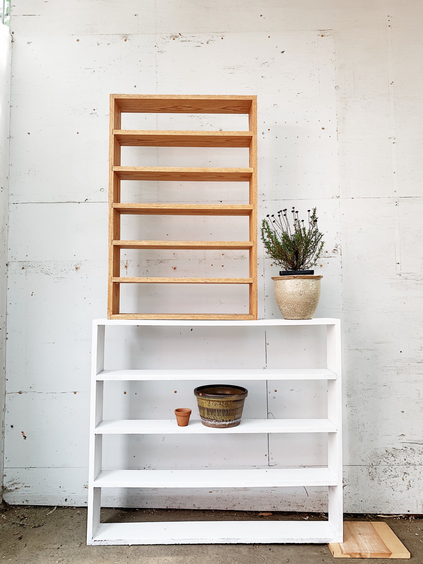 Large Vintage Wood Shelf