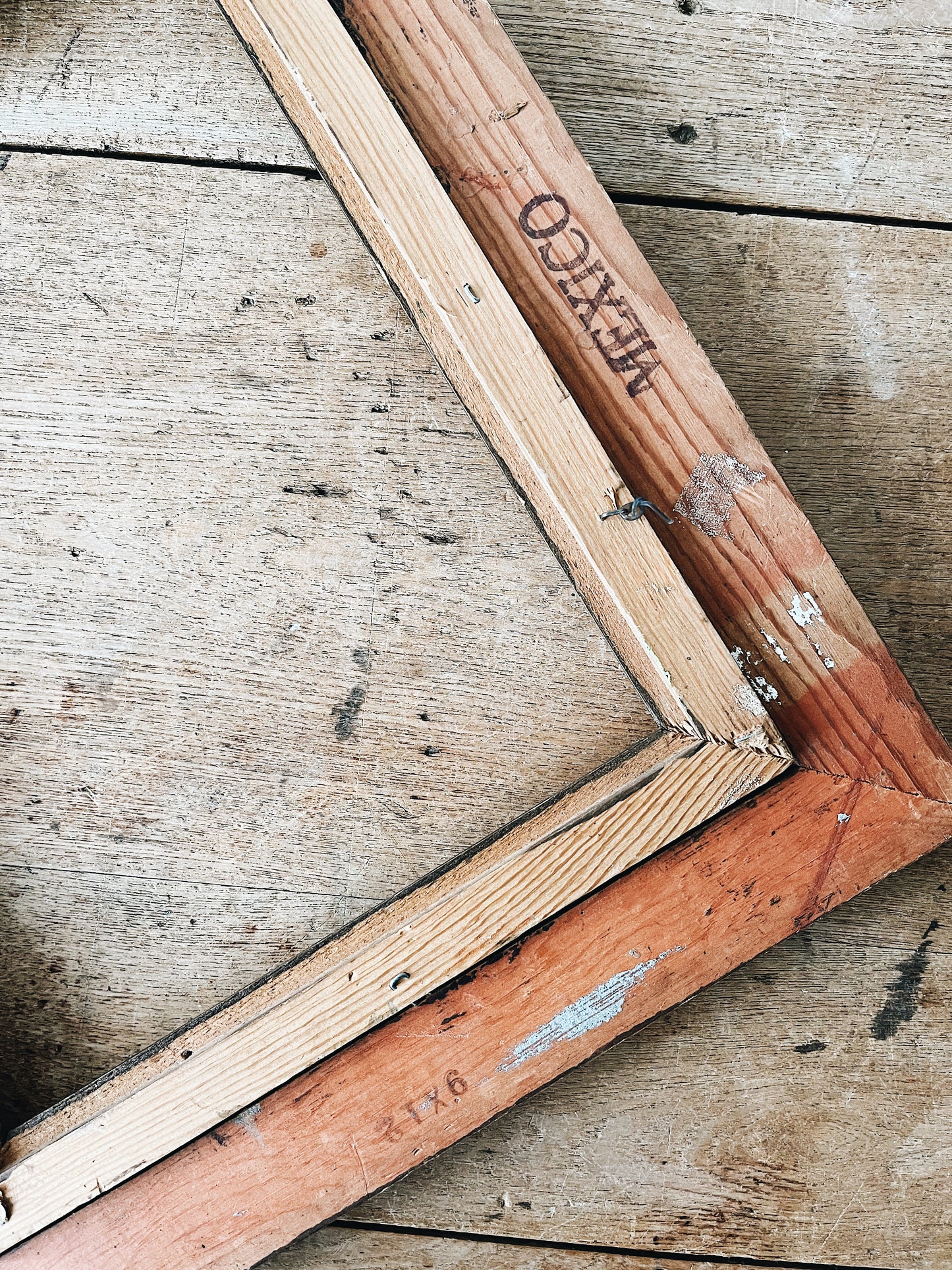Mid Century Carved Wood Frame