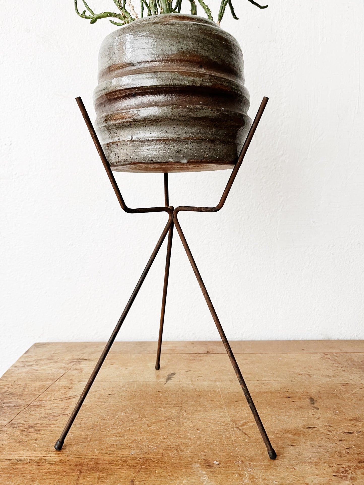 Mid Century Metal Plant Stand