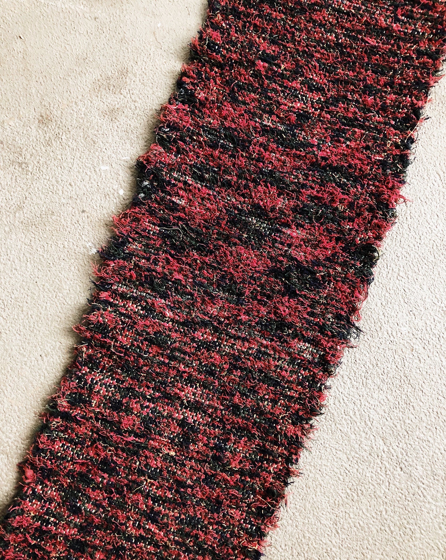 Antique Folk Woven Rug Runner